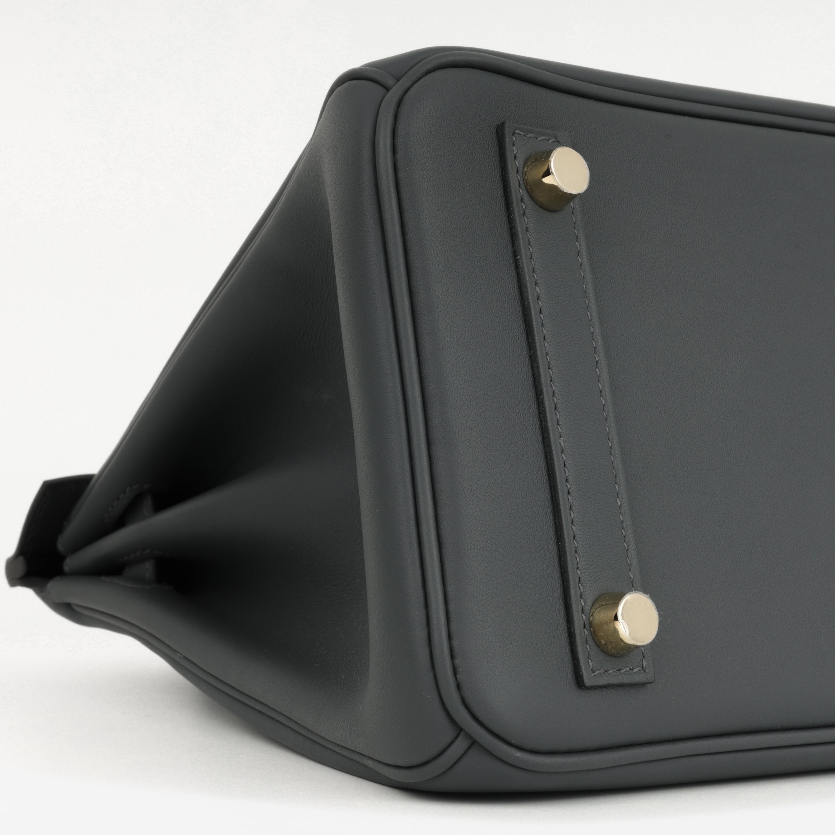 Hermès Birkin 25 Eclat - Gris Misty / Noir Swift | Pemabrass Hardware