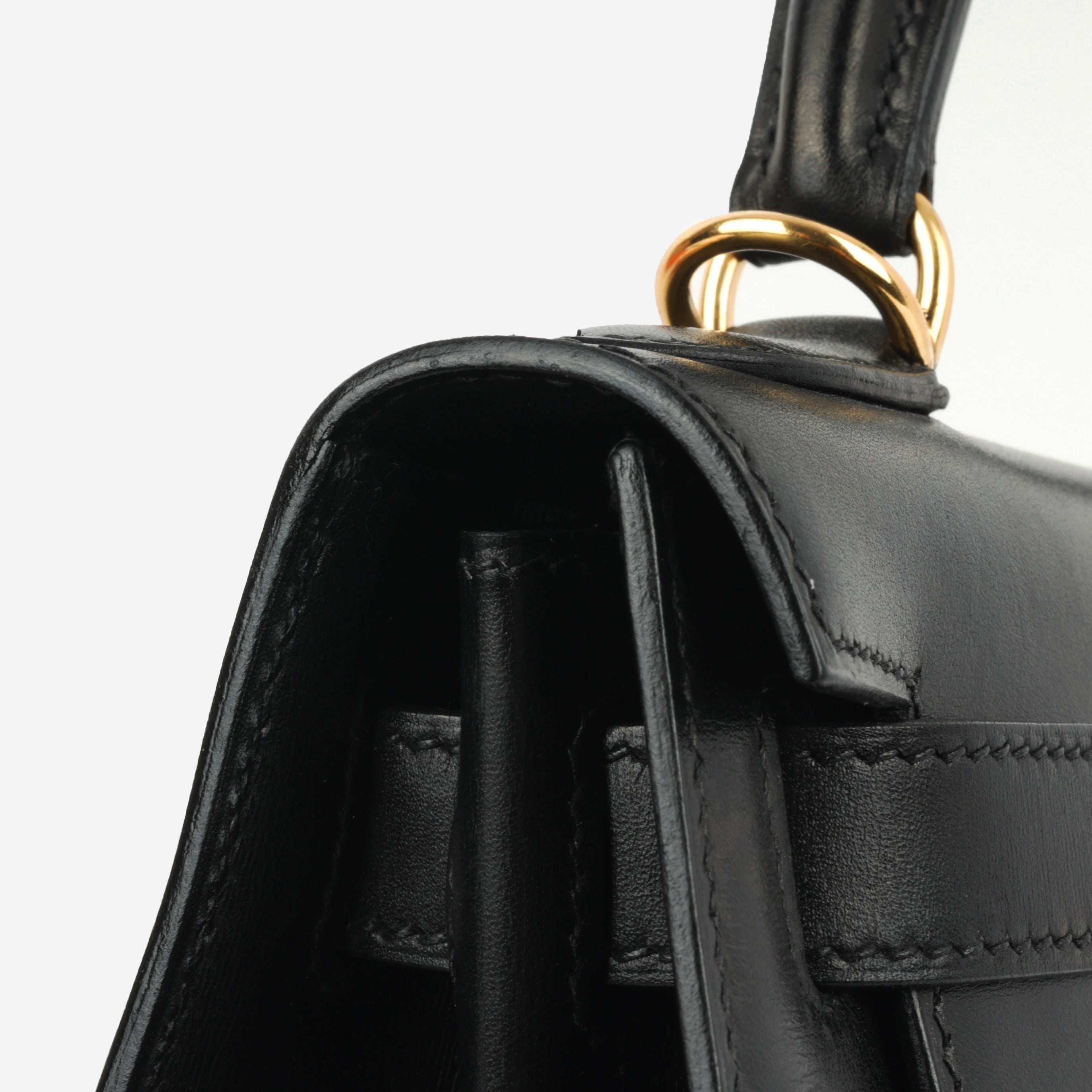 Hermès Vintage Kelly 28 - Black Box Calf | Gold Hardware