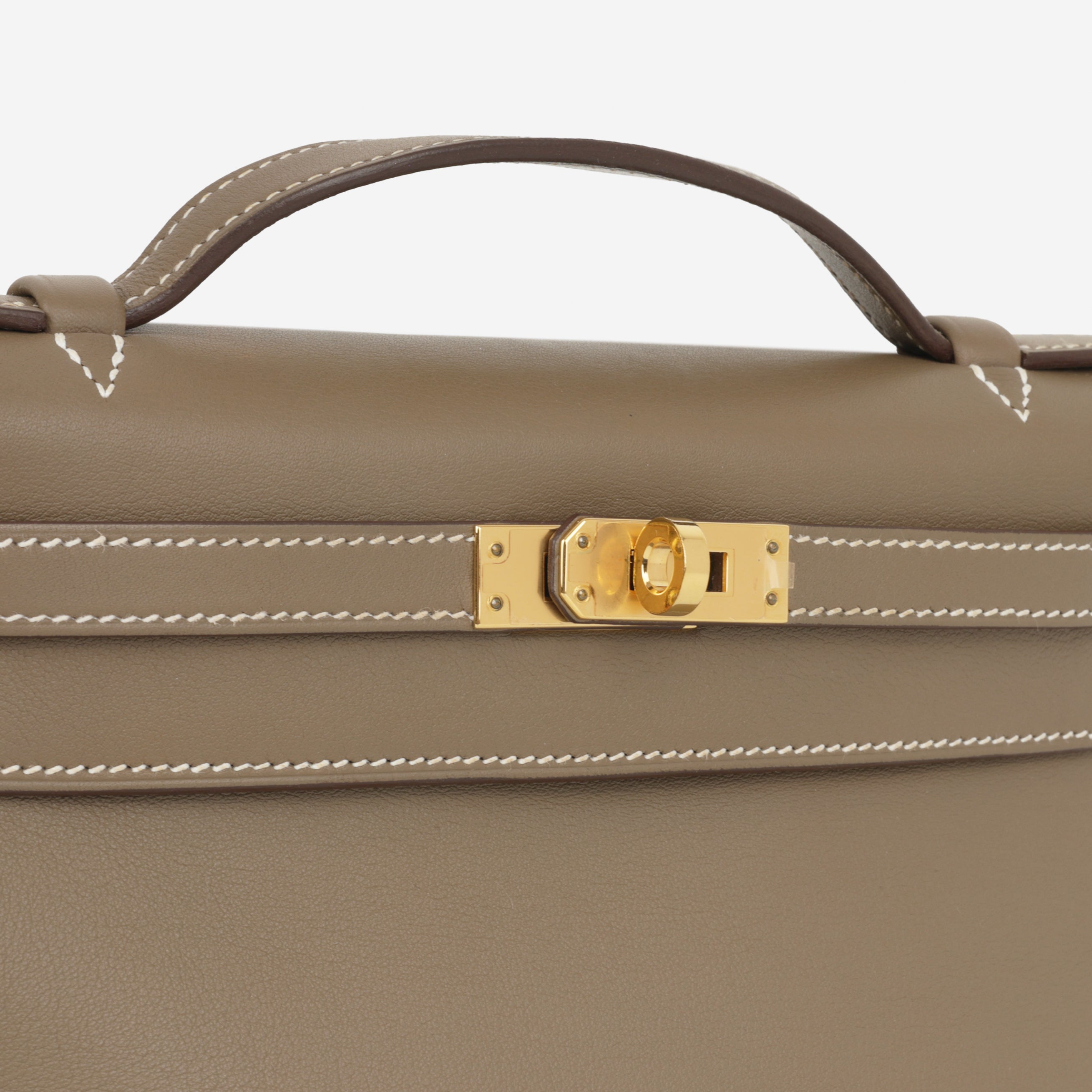 Hermès Kelly Pochette - Etoupe | Gold Hard ware