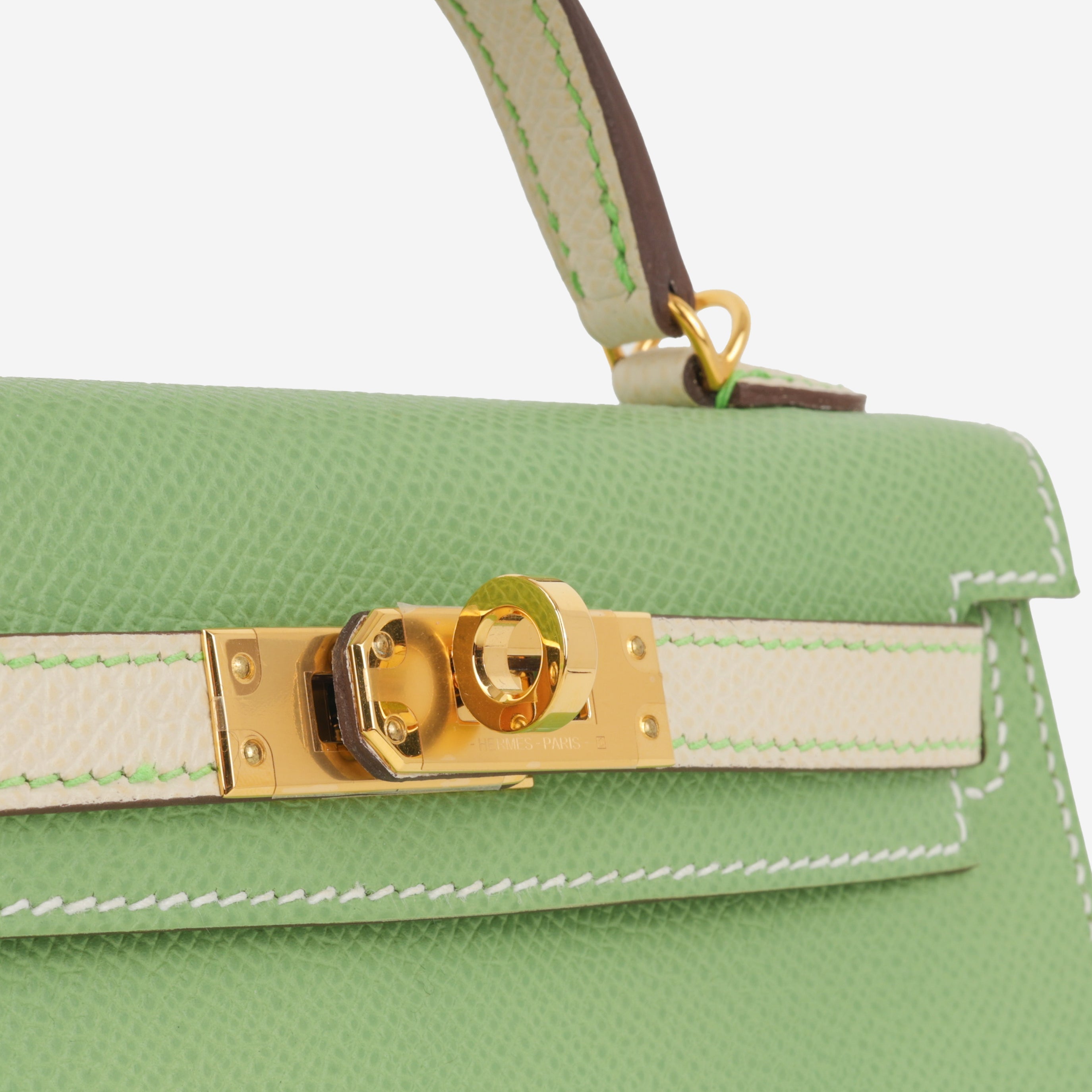 Hermès HSS Mini Kelly 20 - Vert Criquet/ Nata Epsom | Gold Hardware