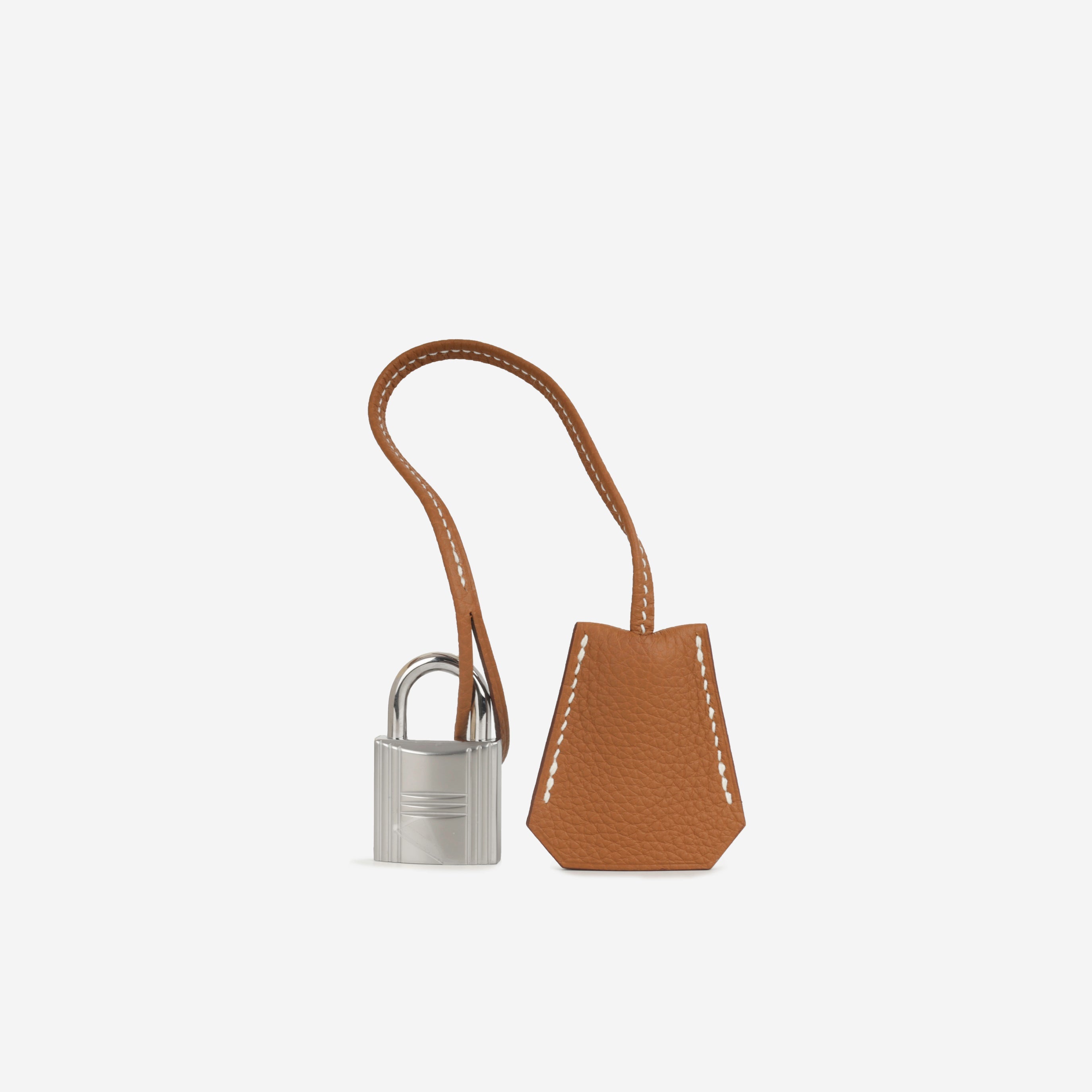 Hermès HAC 40 - Gold Togo / Ecru-Beige Toile | Palladium Hardware