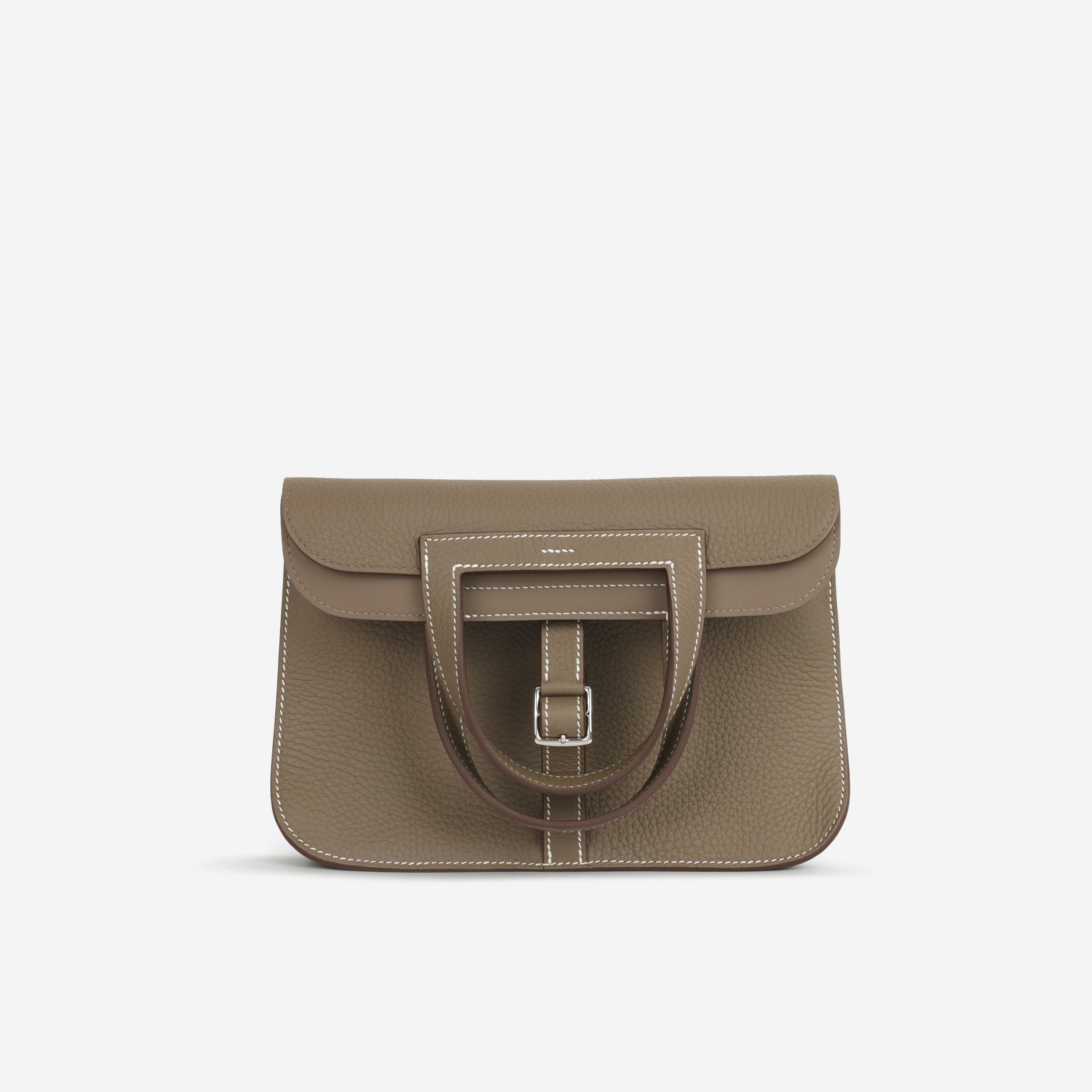 Hermès Halzan 25 - Etoupe Clemence | Palladium Hardware