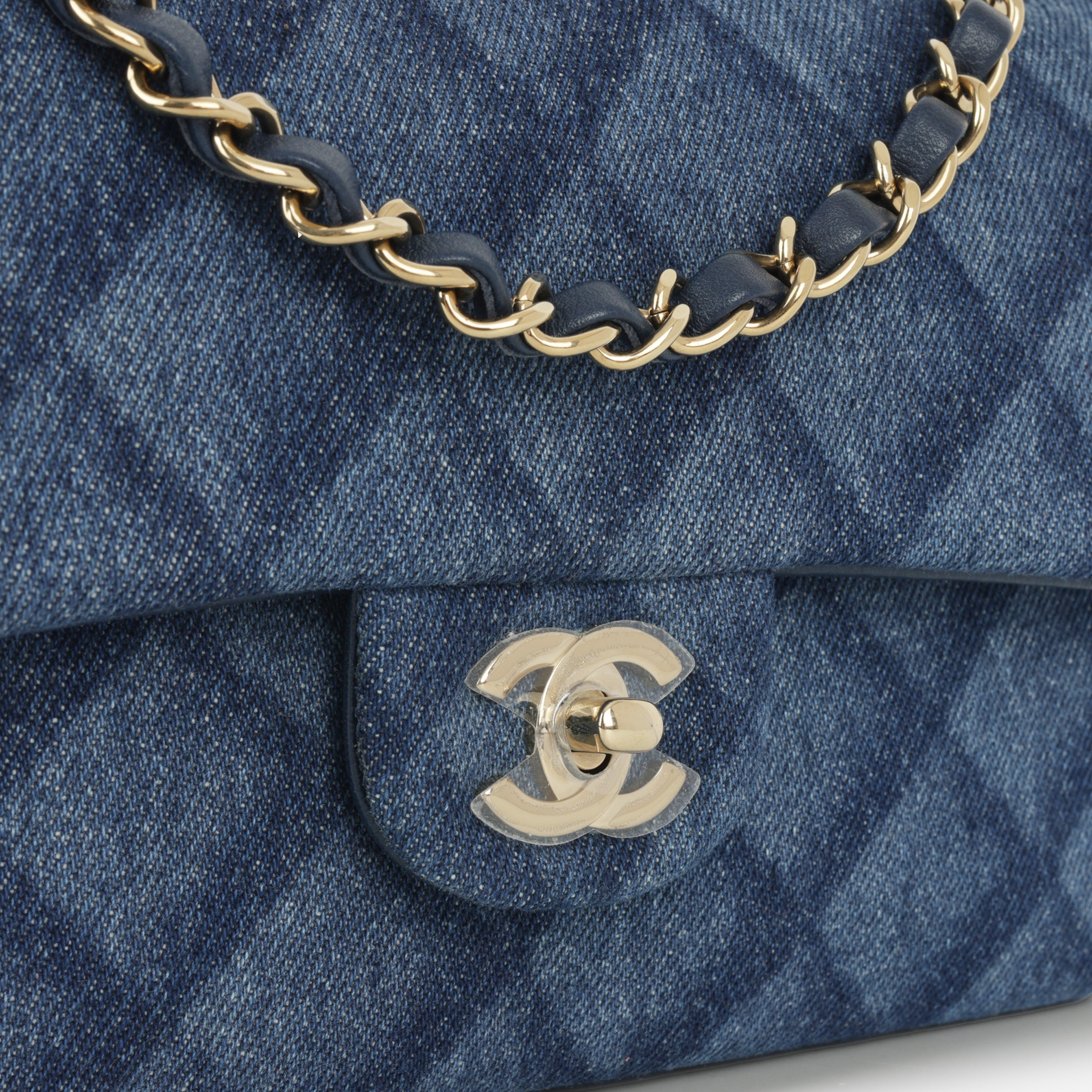 Chanel Small Classic Flap - Denim Tromp L'oeil | Champagne Gold Hardware