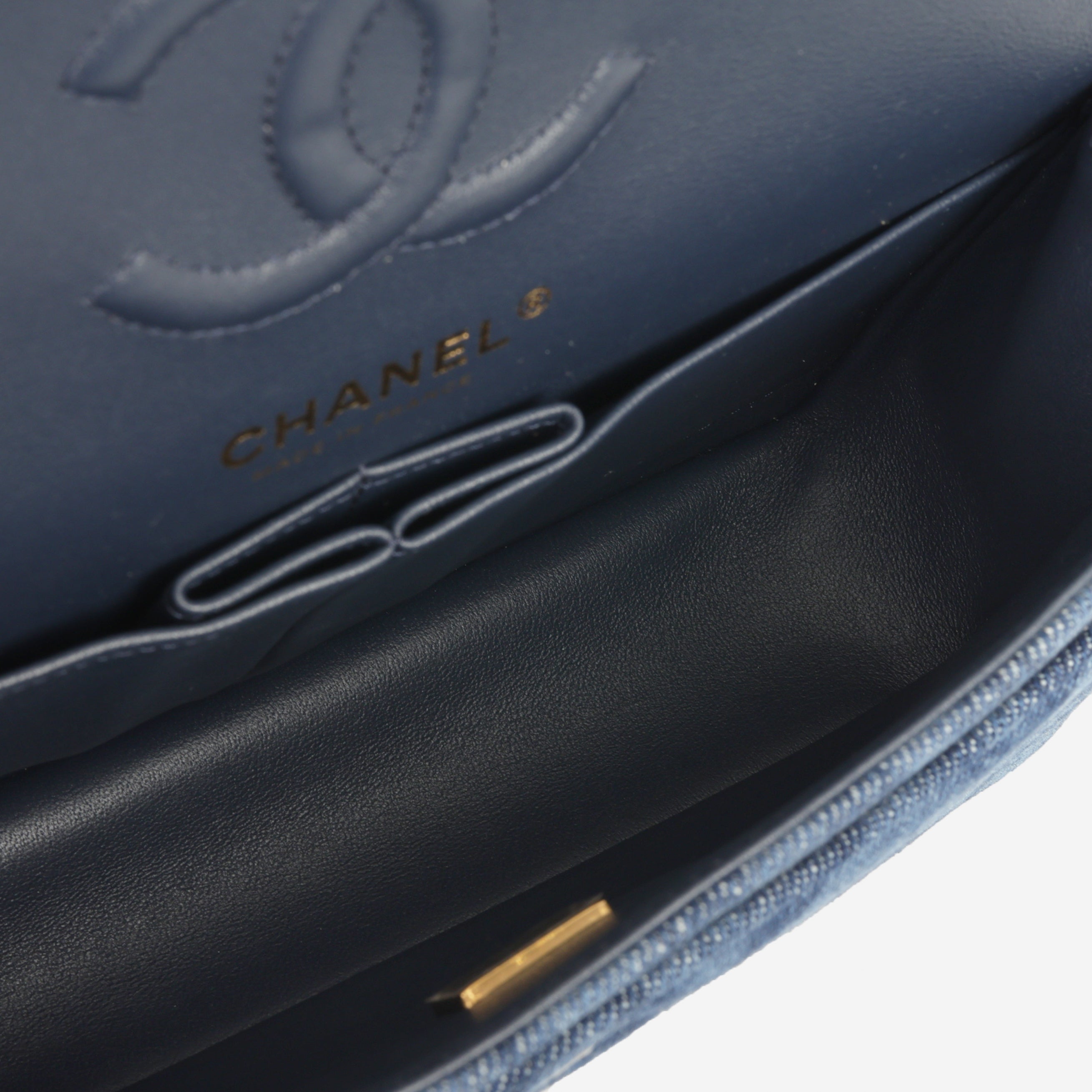 Chanel Small Classic Flap - Denim Tromp L'oeil | Champagne Gold Hardware