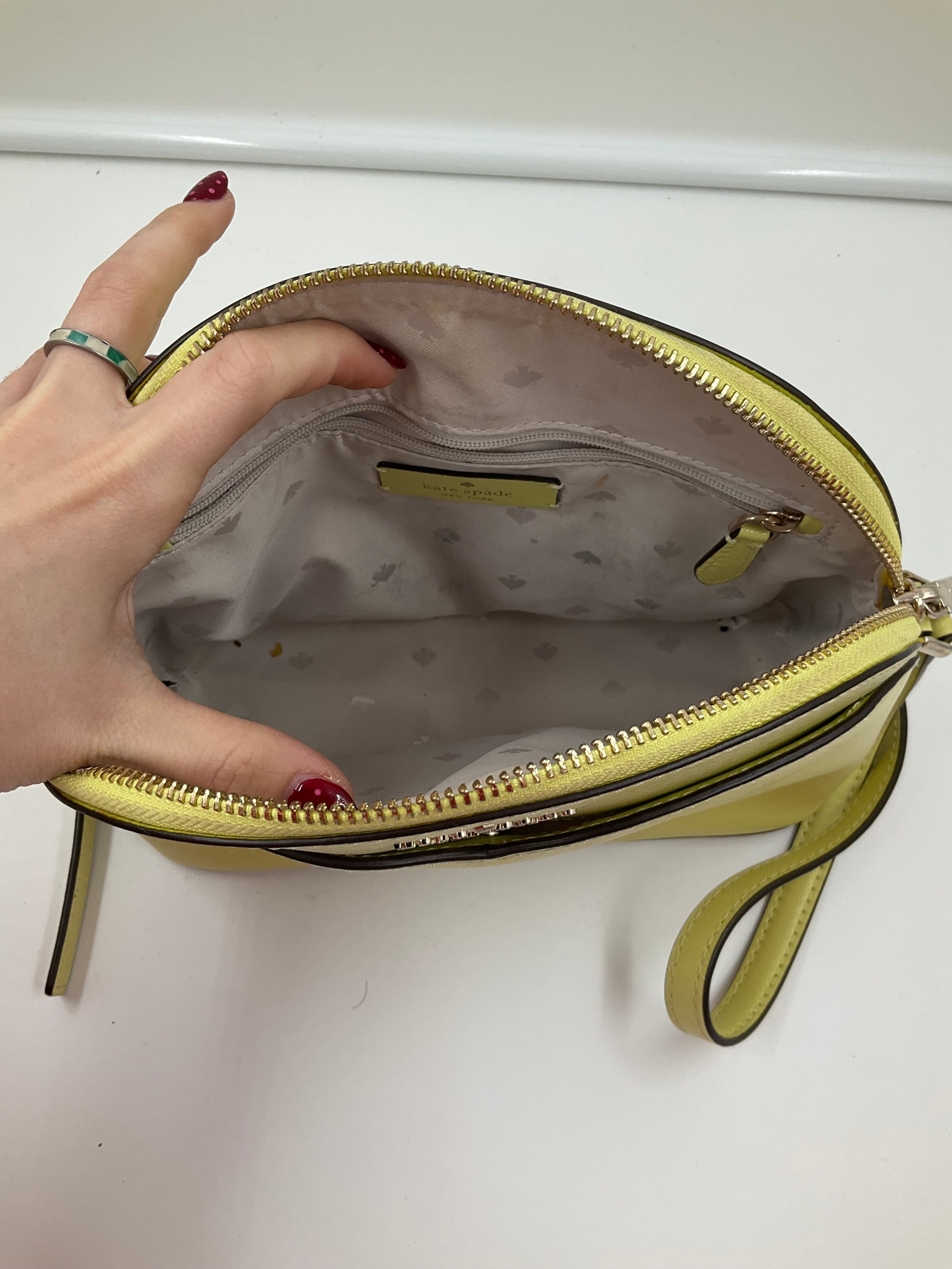 Crossbody Designer By Kate Spade In Yellow, Size:Small