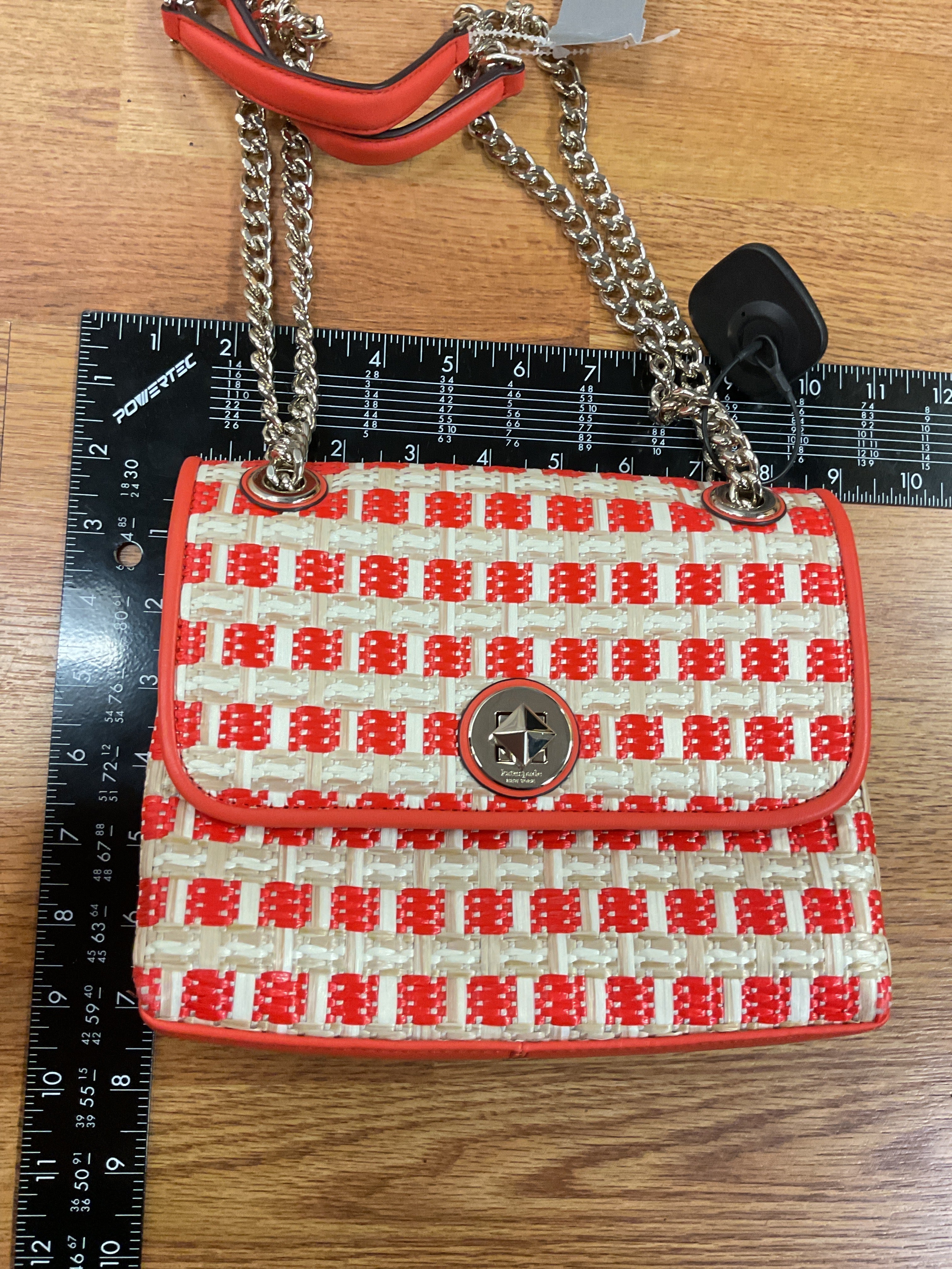 Crossbody Designer By Kate Spade In Orange & Tan, Size:Small