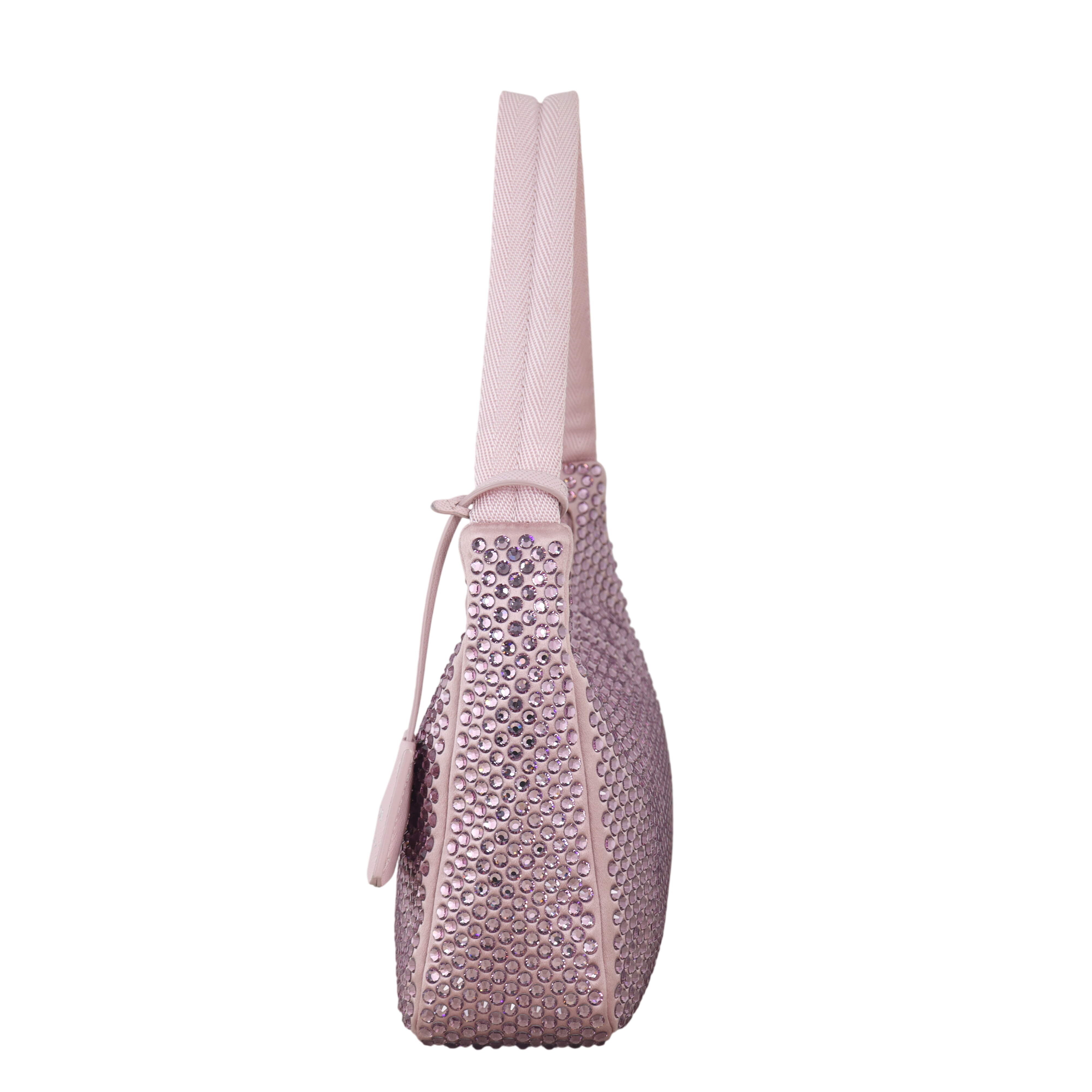 Prada Re-Edition 2000 Satin Crystal Mini Bag