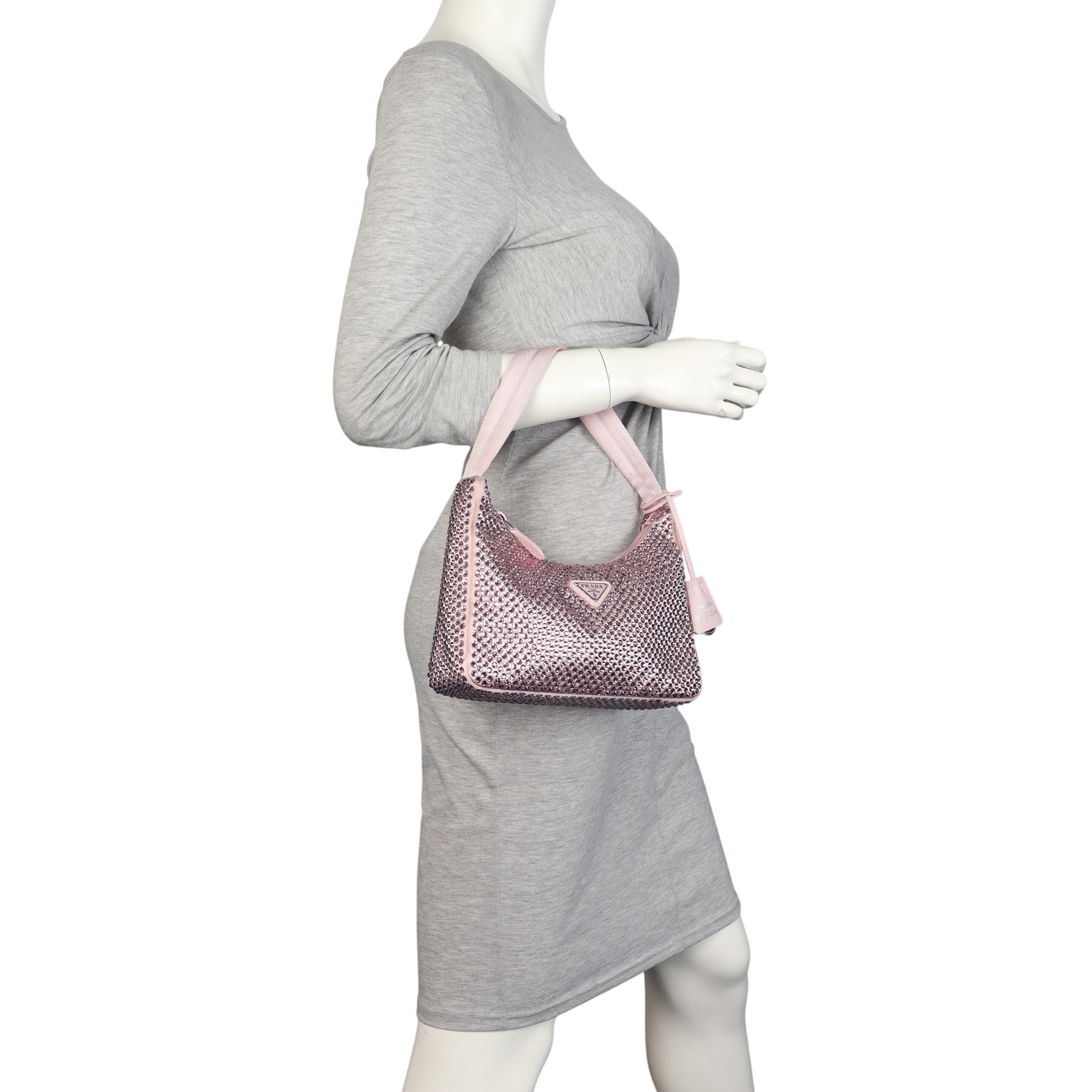 Prada Re-Edition 2000 Satin Crystal Mini Bag