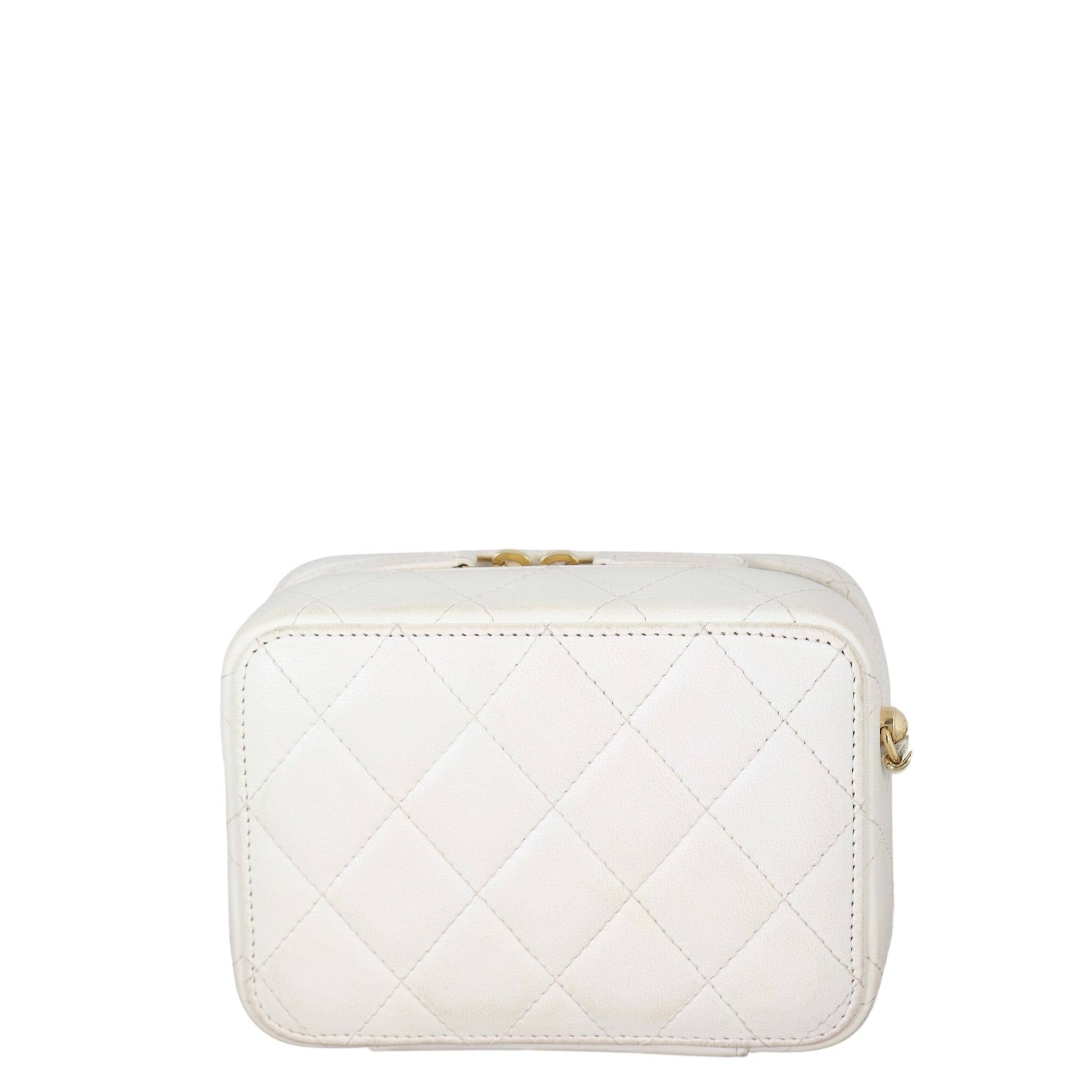 Chanel CC Golden Plate Zip Around Vanity Case