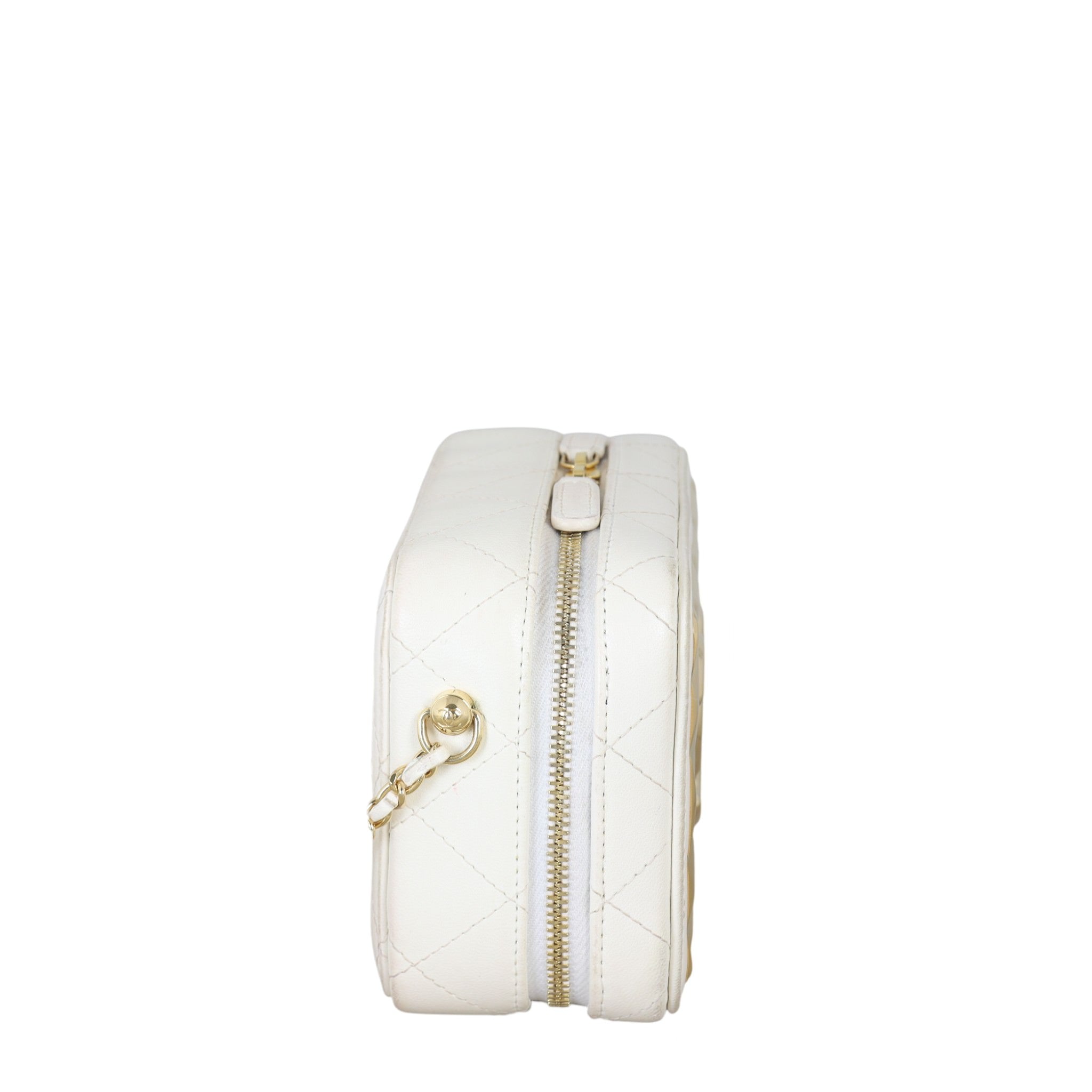 Chanel CC Golden Plate Zip Around Vanity Case