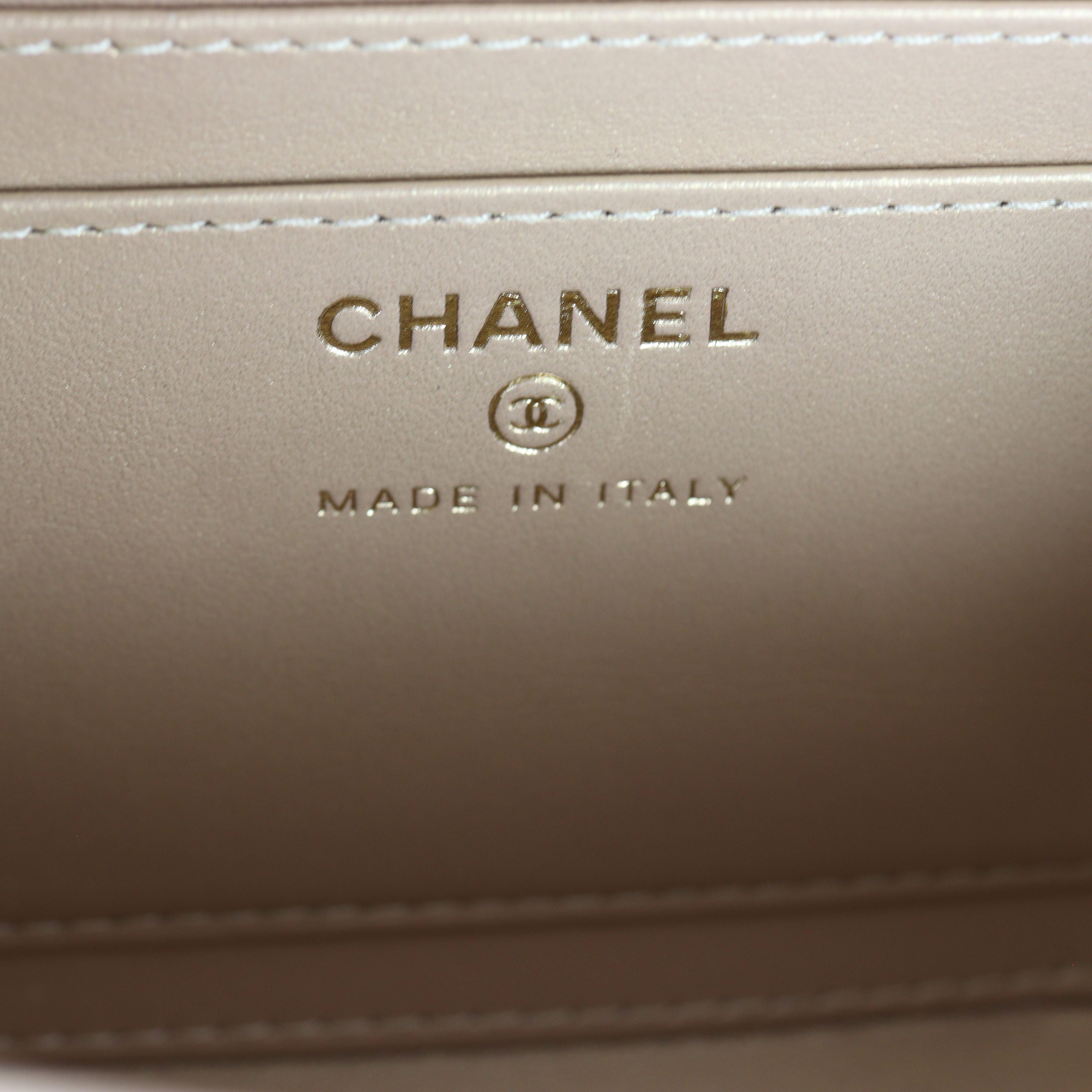 Chanel CC Golden Plate Zip Around Vanity Case