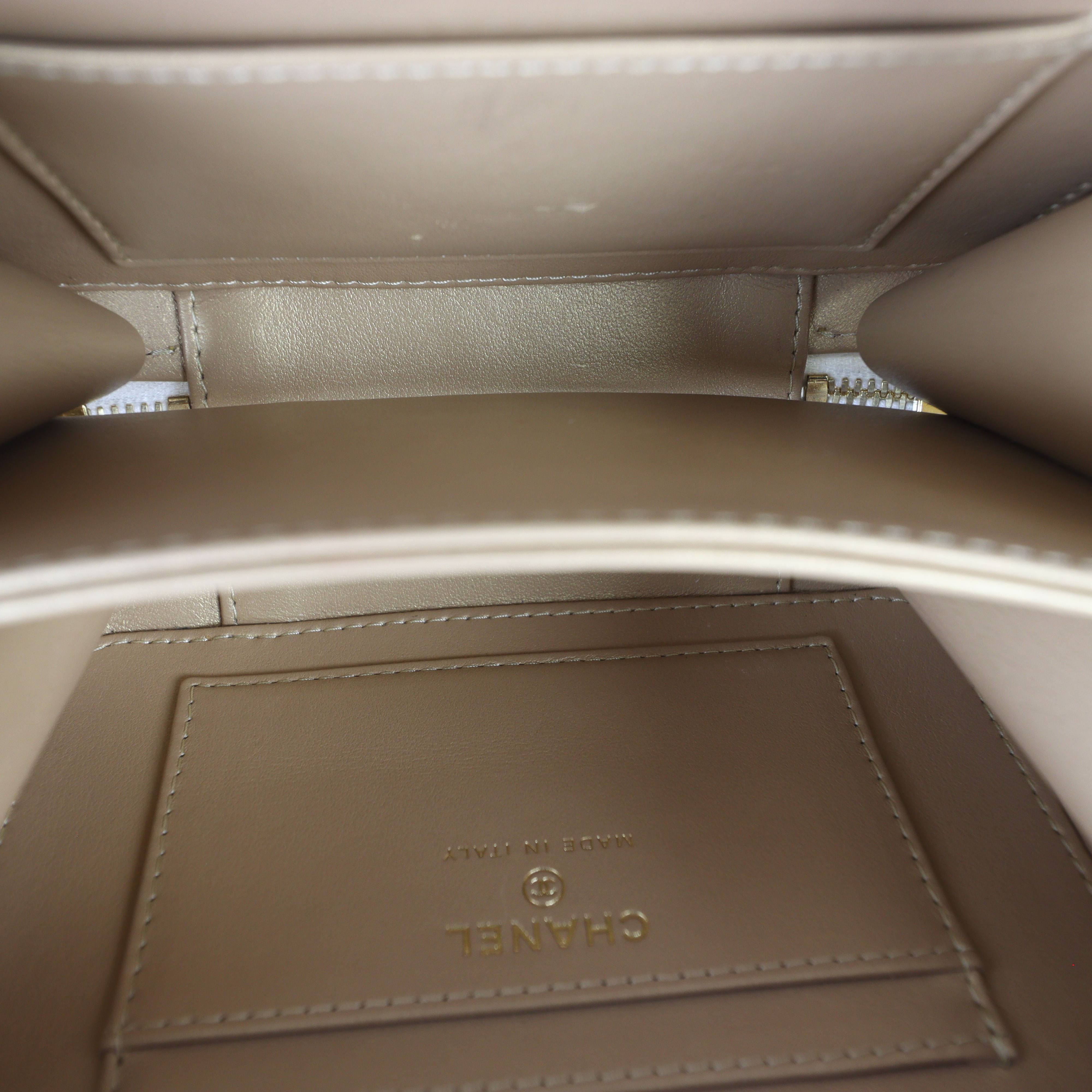 Chanel CC Golden Plate Zip Around Vanity Case