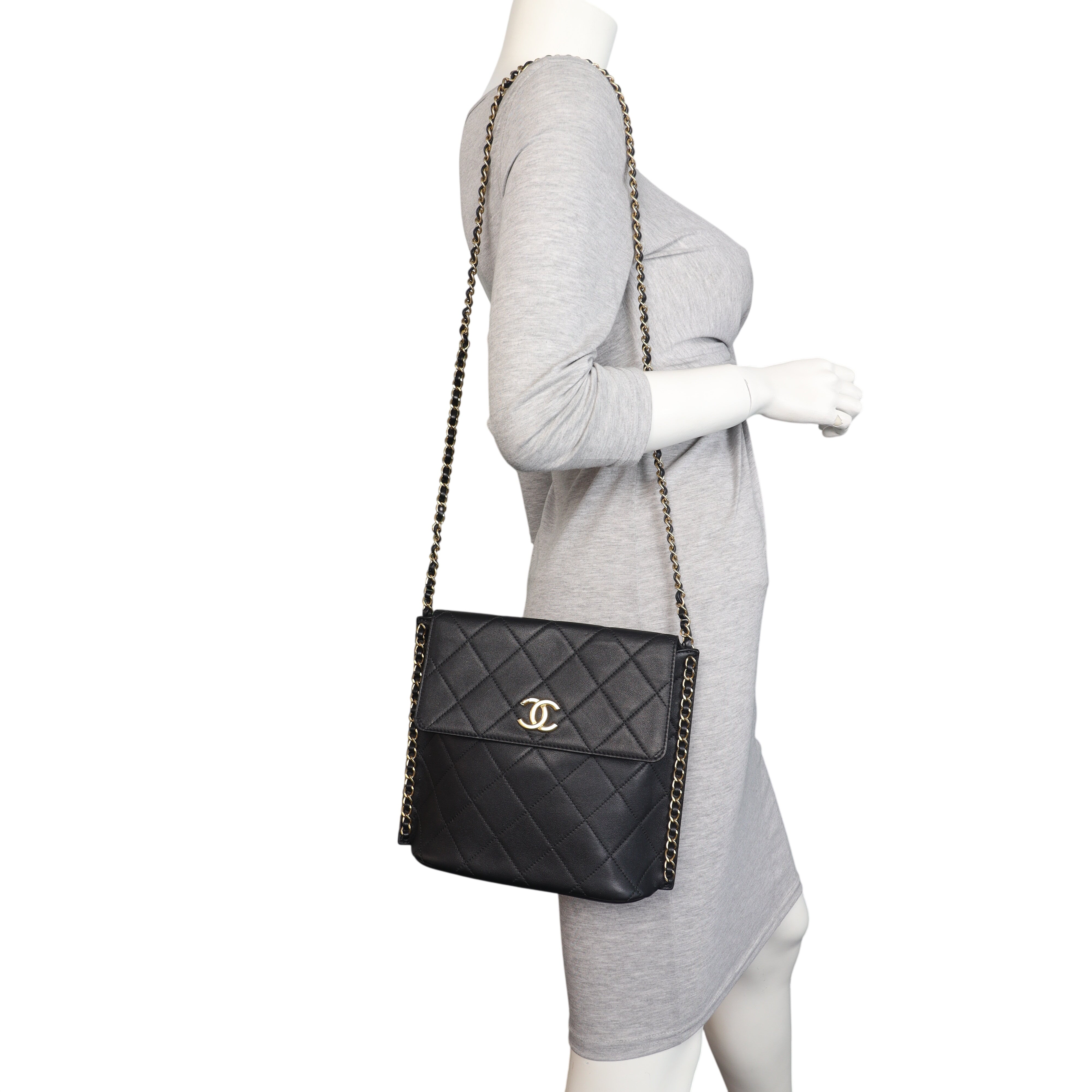 Chanel Quilted Hobo Bag Small