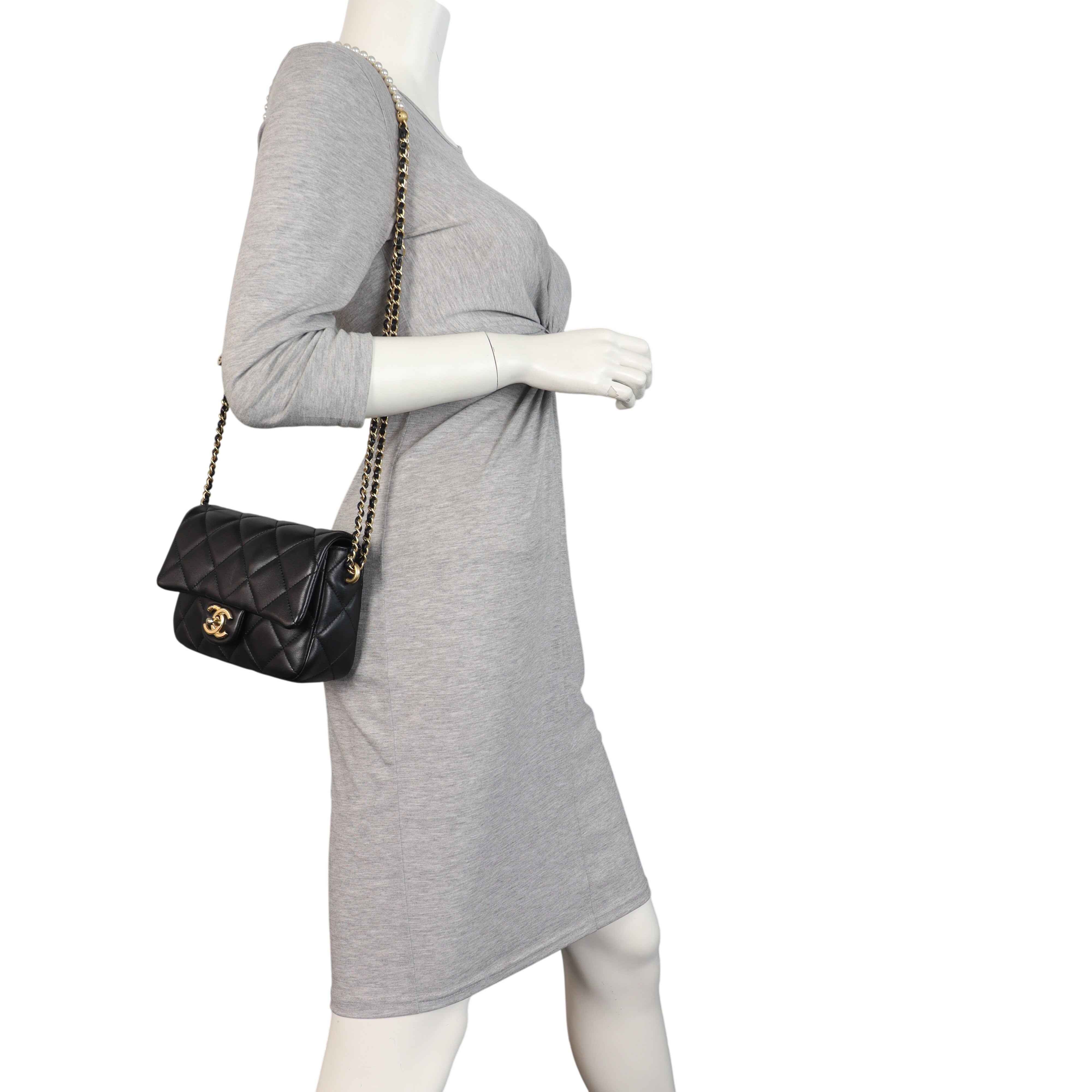Chanel My Perfect Mini Flap Bag Pearl Strap