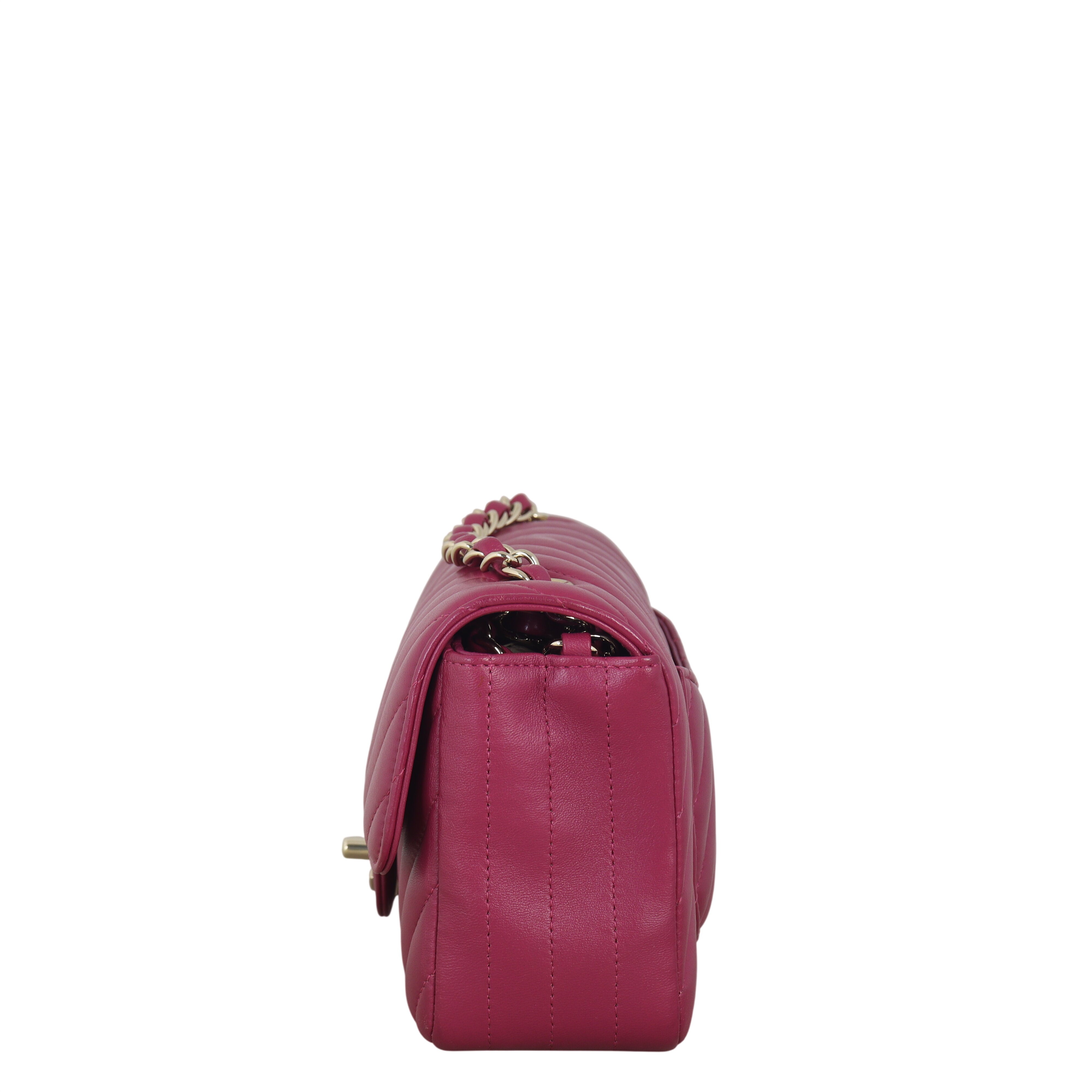 Chanel Classic Flap Mini Rectangular Bag Chevron Lambskin
