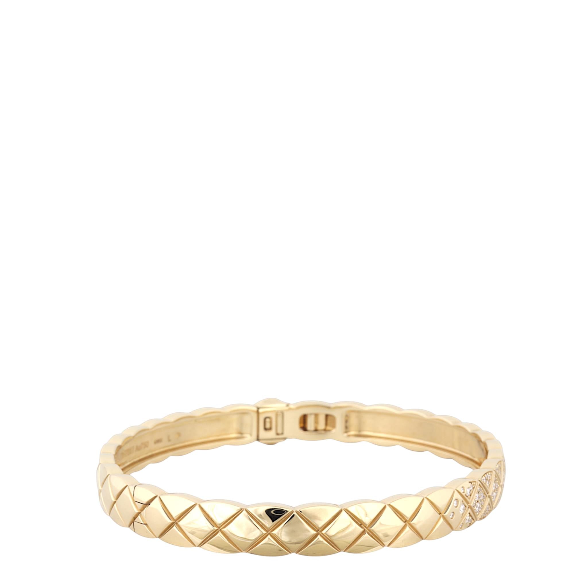 Chanel Coco Crush Diamond Bracelet 18k Yellow Gold