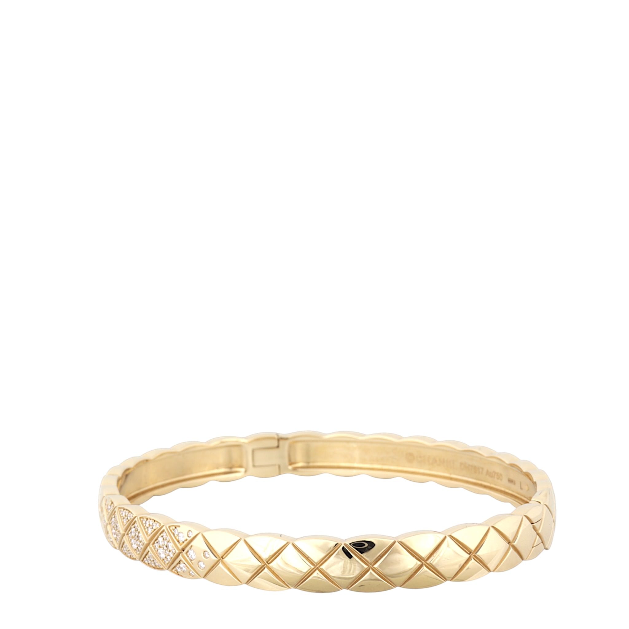 Chanel Coco Crush Diamond Bracelet 18k Yellow Gold