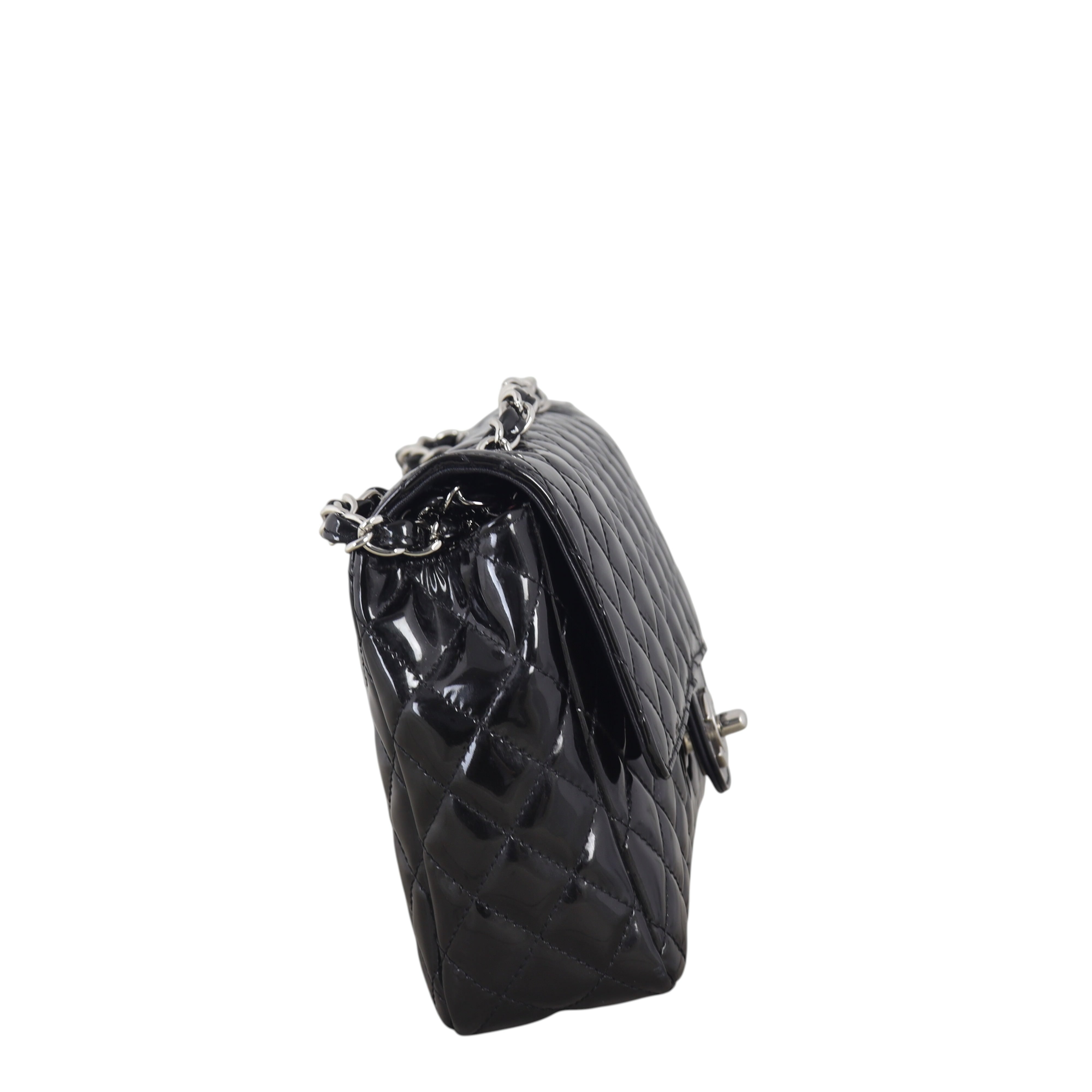 Chanel Secret Label Single Flap Medium Patent