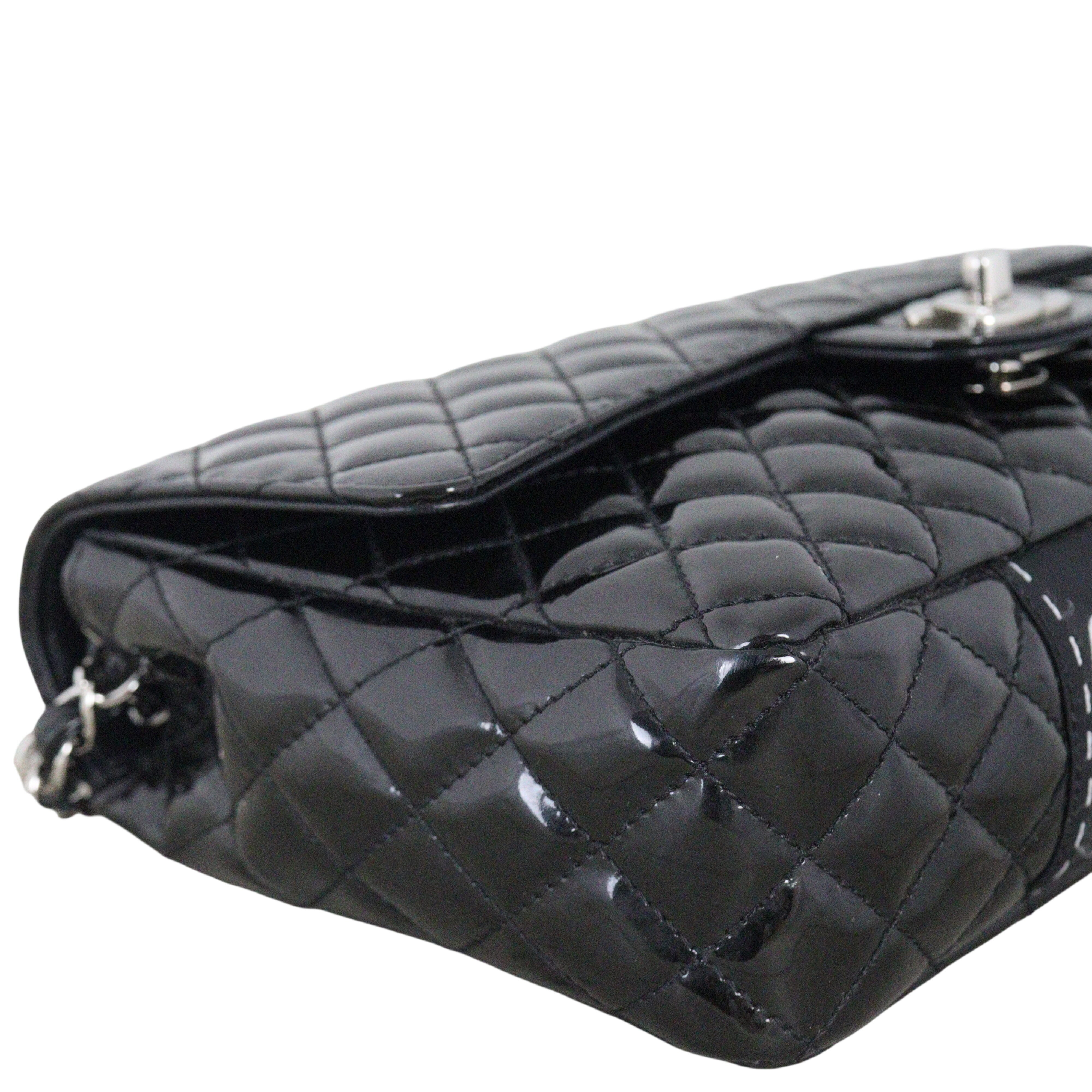 Chanel Secret Label Single Flap Medium Patent