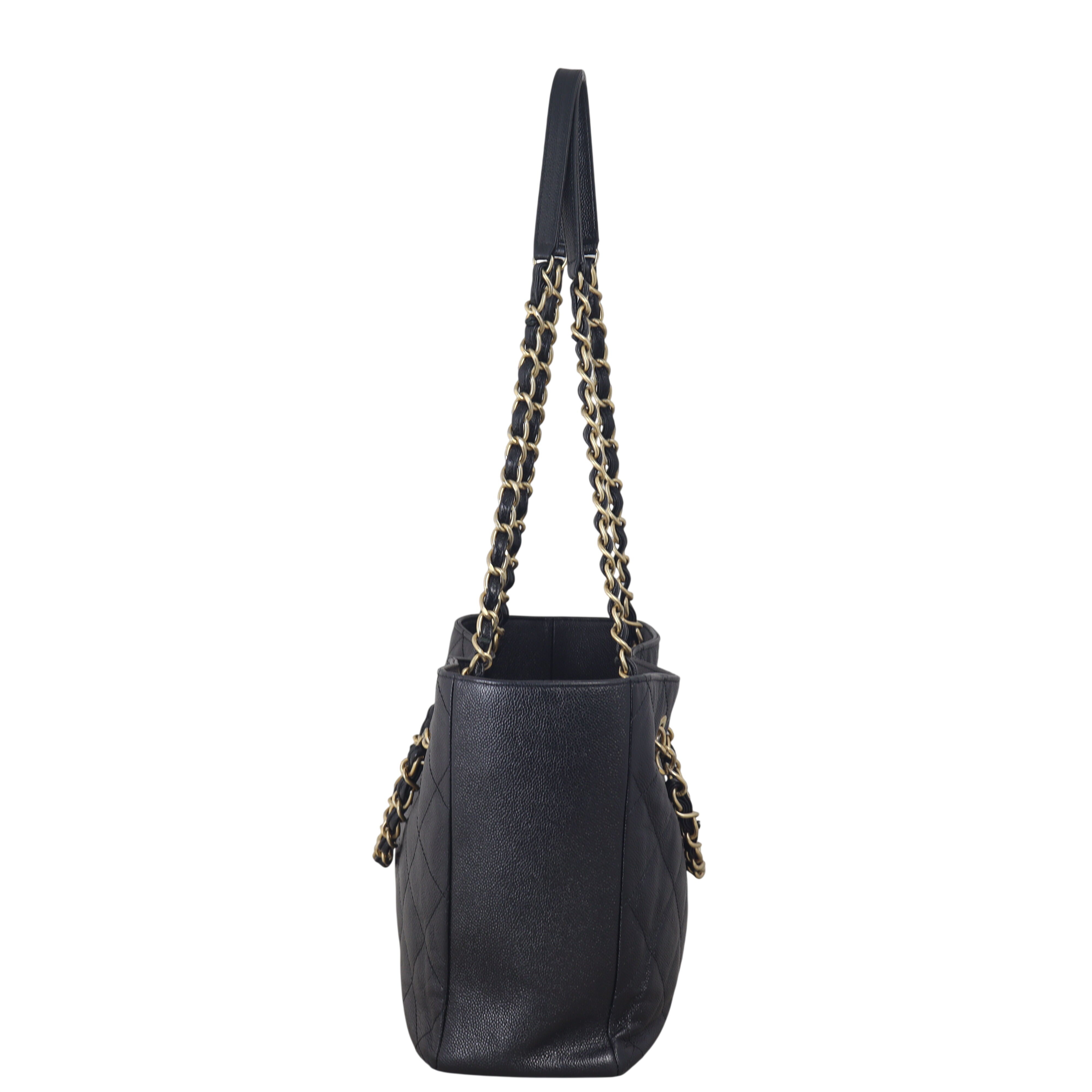 Chanel CC Trapezoid Chain Shopping Tote Small