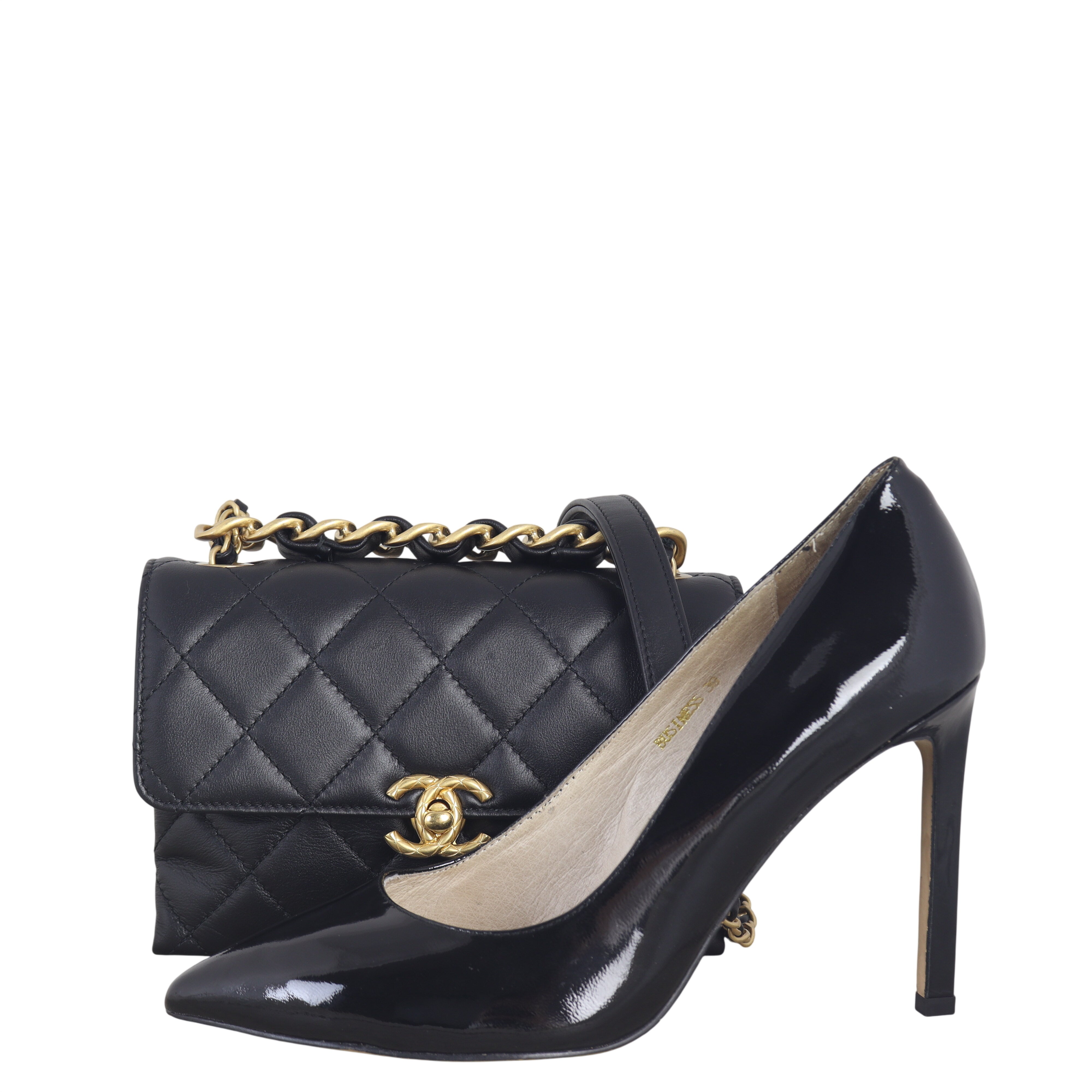 Chanel Chain Bar Top Handle Flap Bag