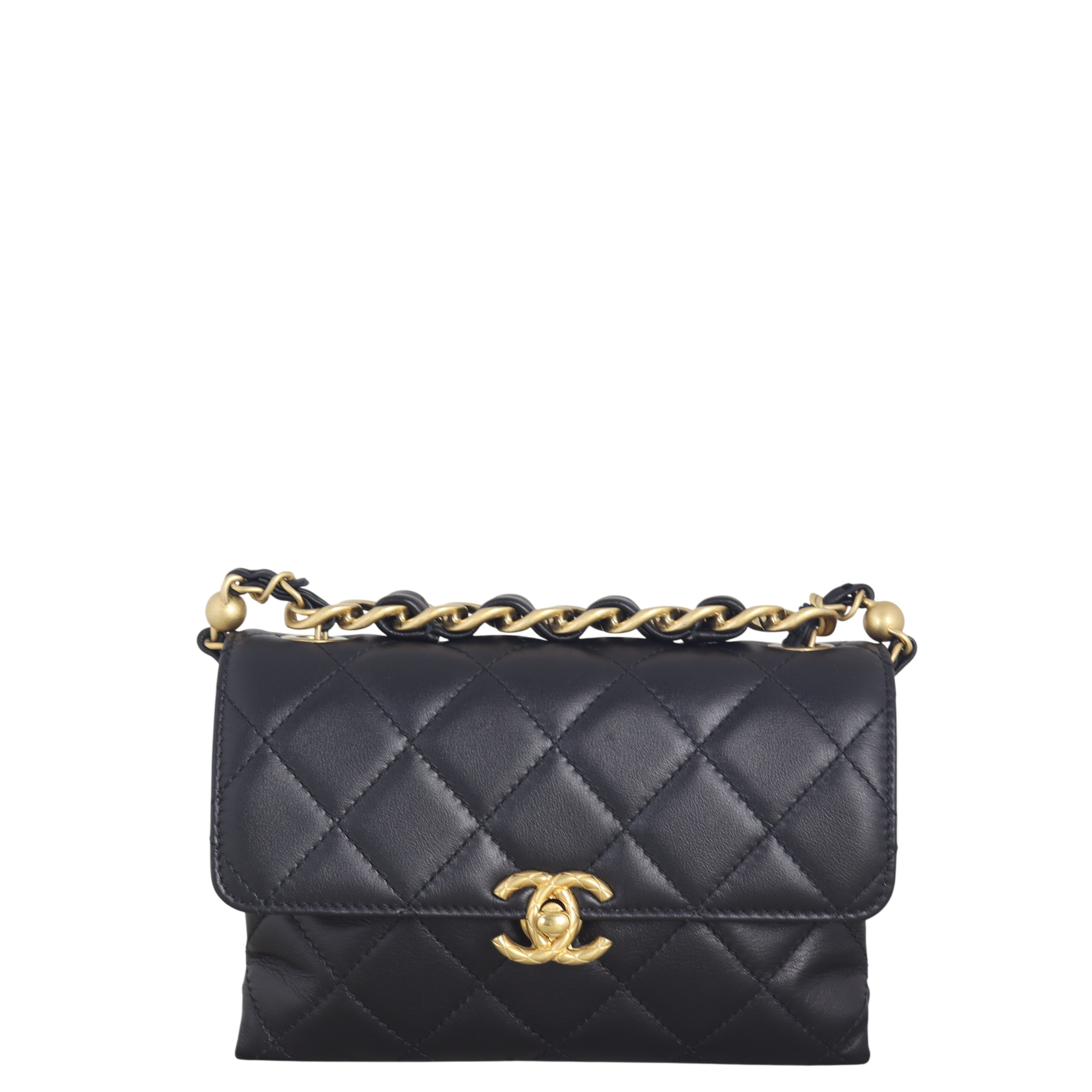 Chanel Chain Bar Top Handle Flap Bag