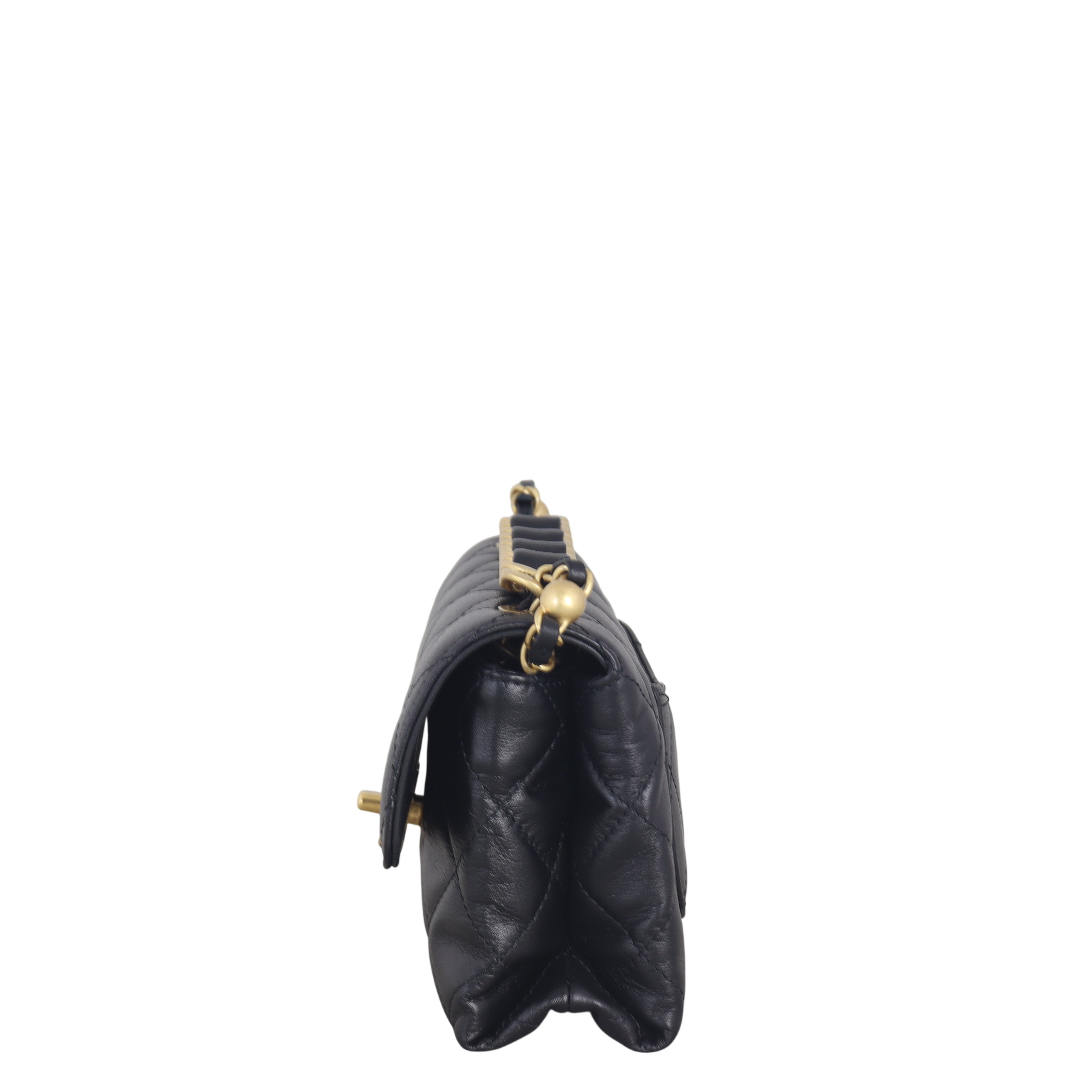 Chanel Chain Bar Top Handle Flap Bag