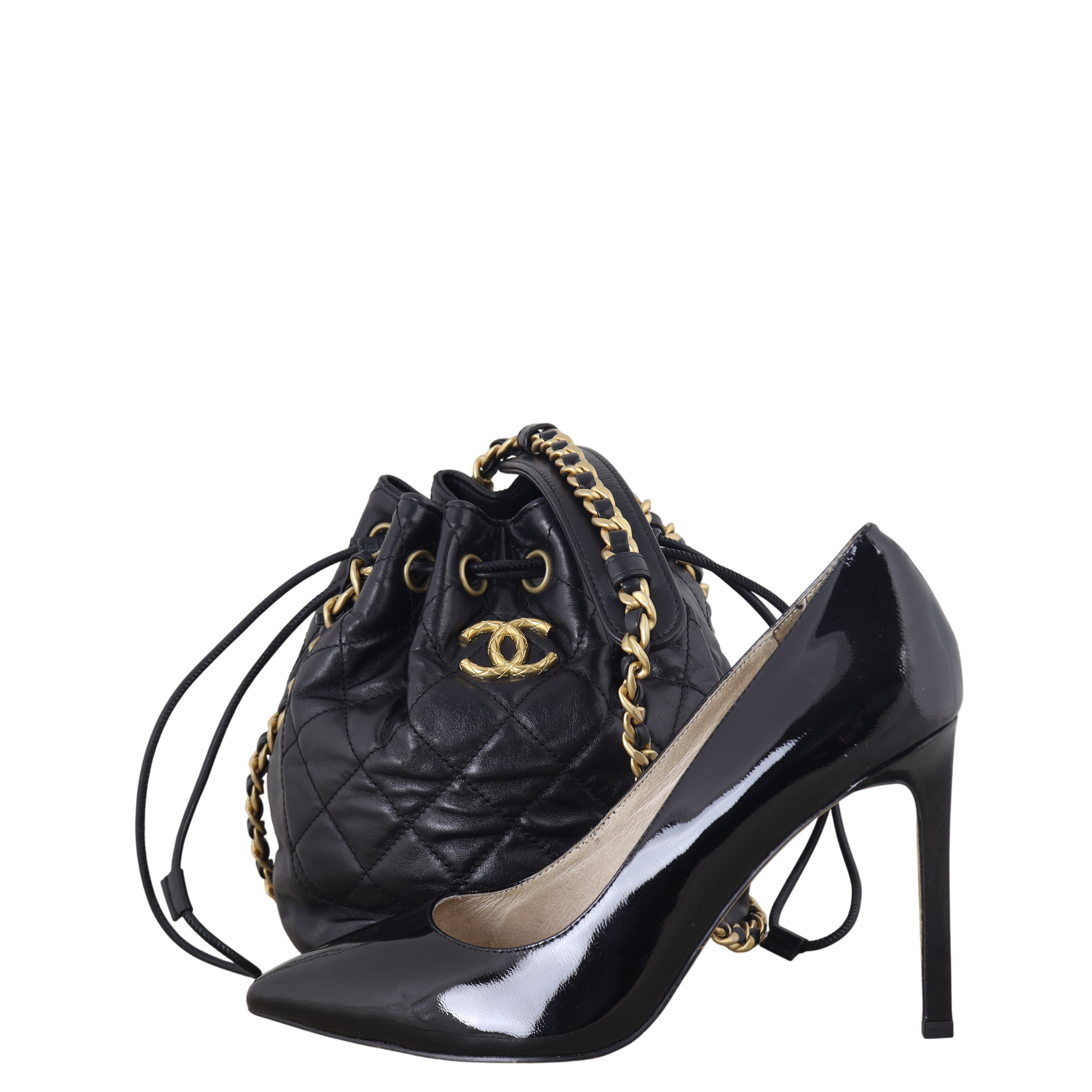 Chanel CC Drawstring Bucket Bag