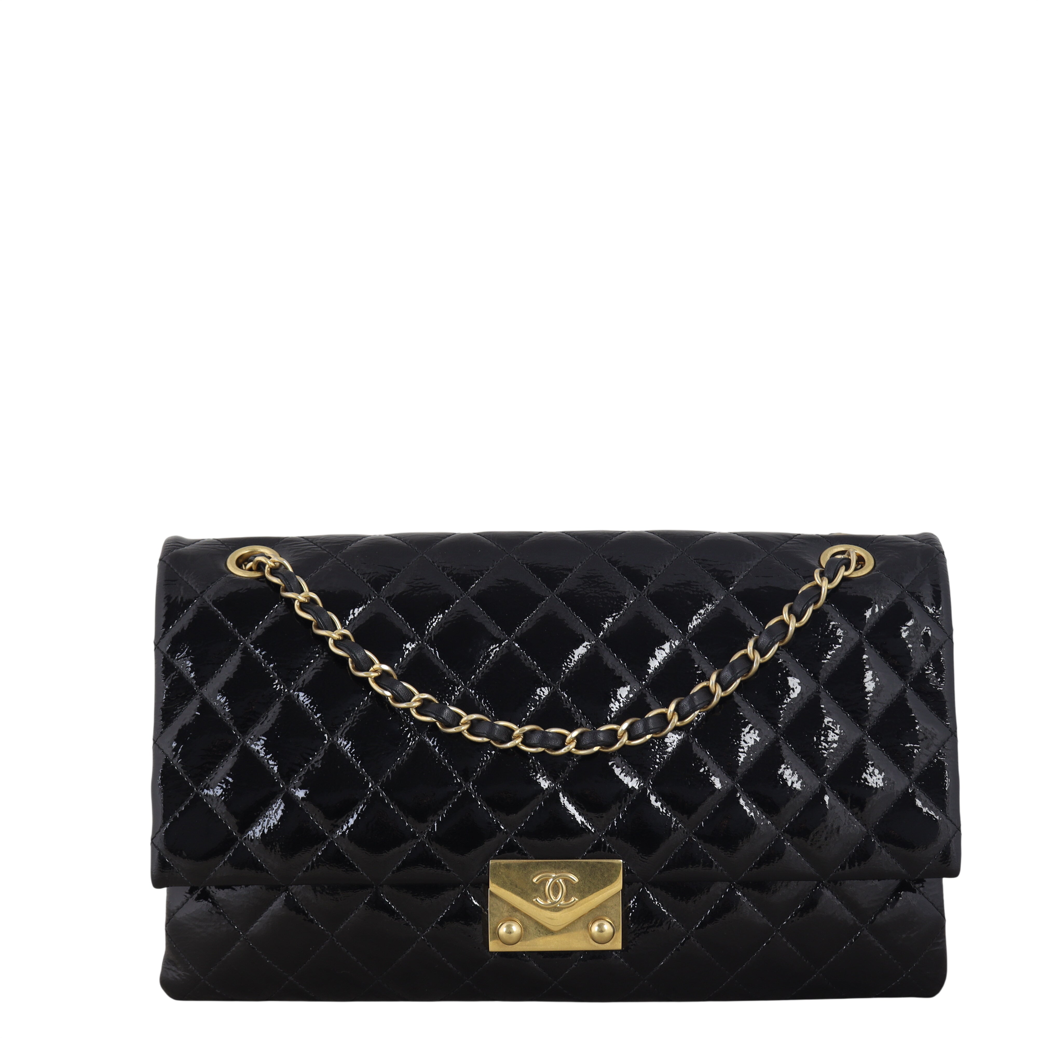 Chanel Pagoda Accordion Flap Bag Patent