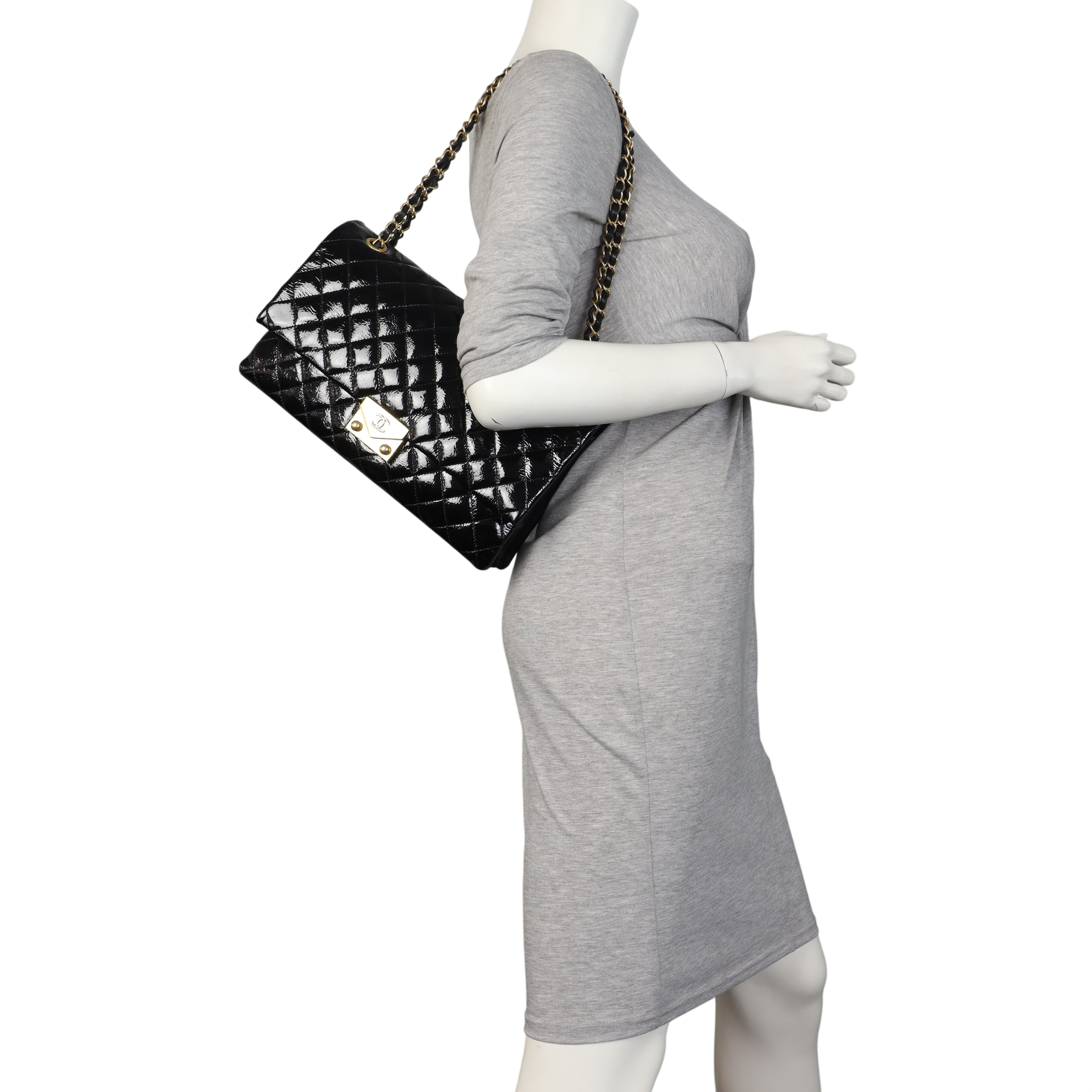 Chanel Pagoda Accordion Flap Bag Patent