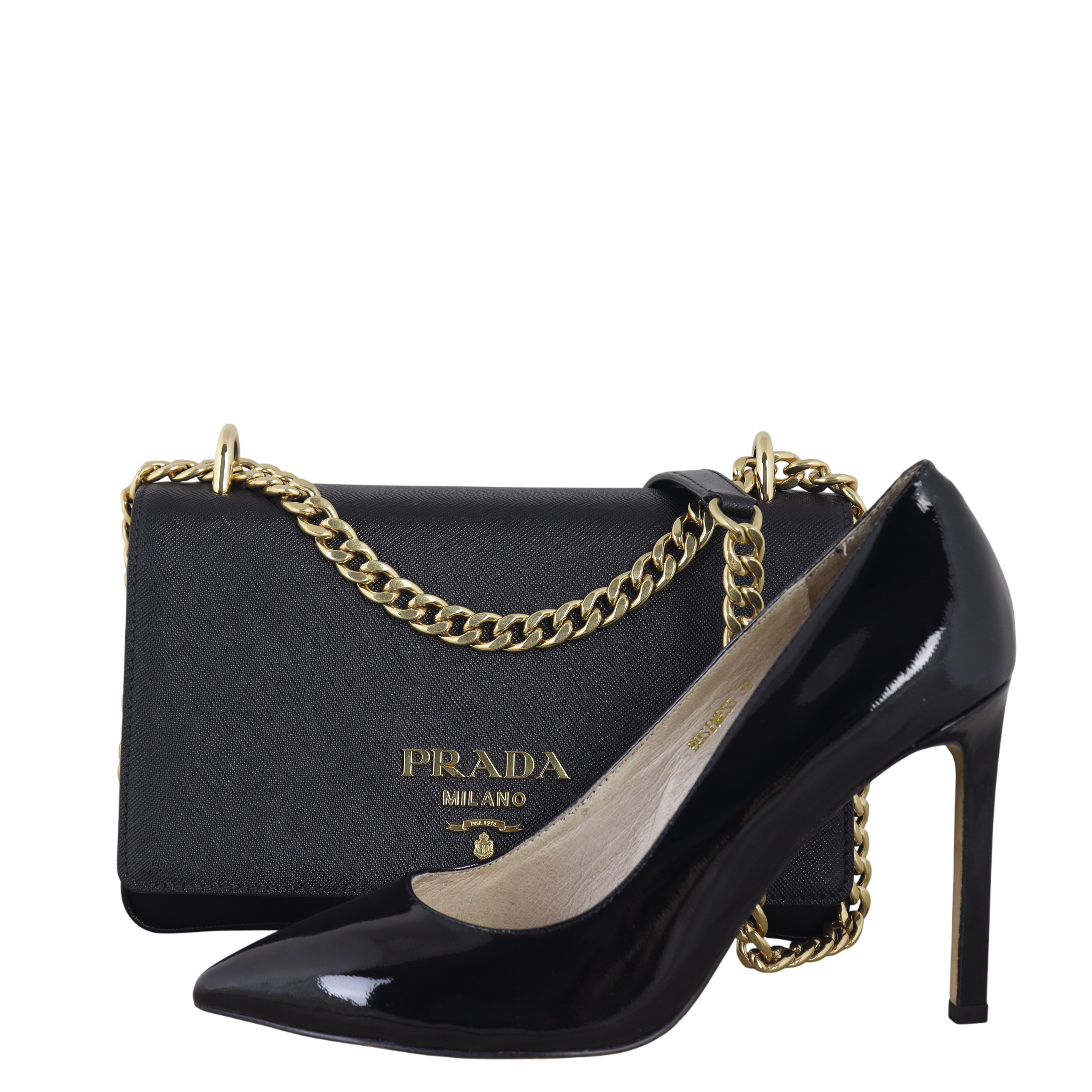 Prada Metal Saffiano Chain Bag