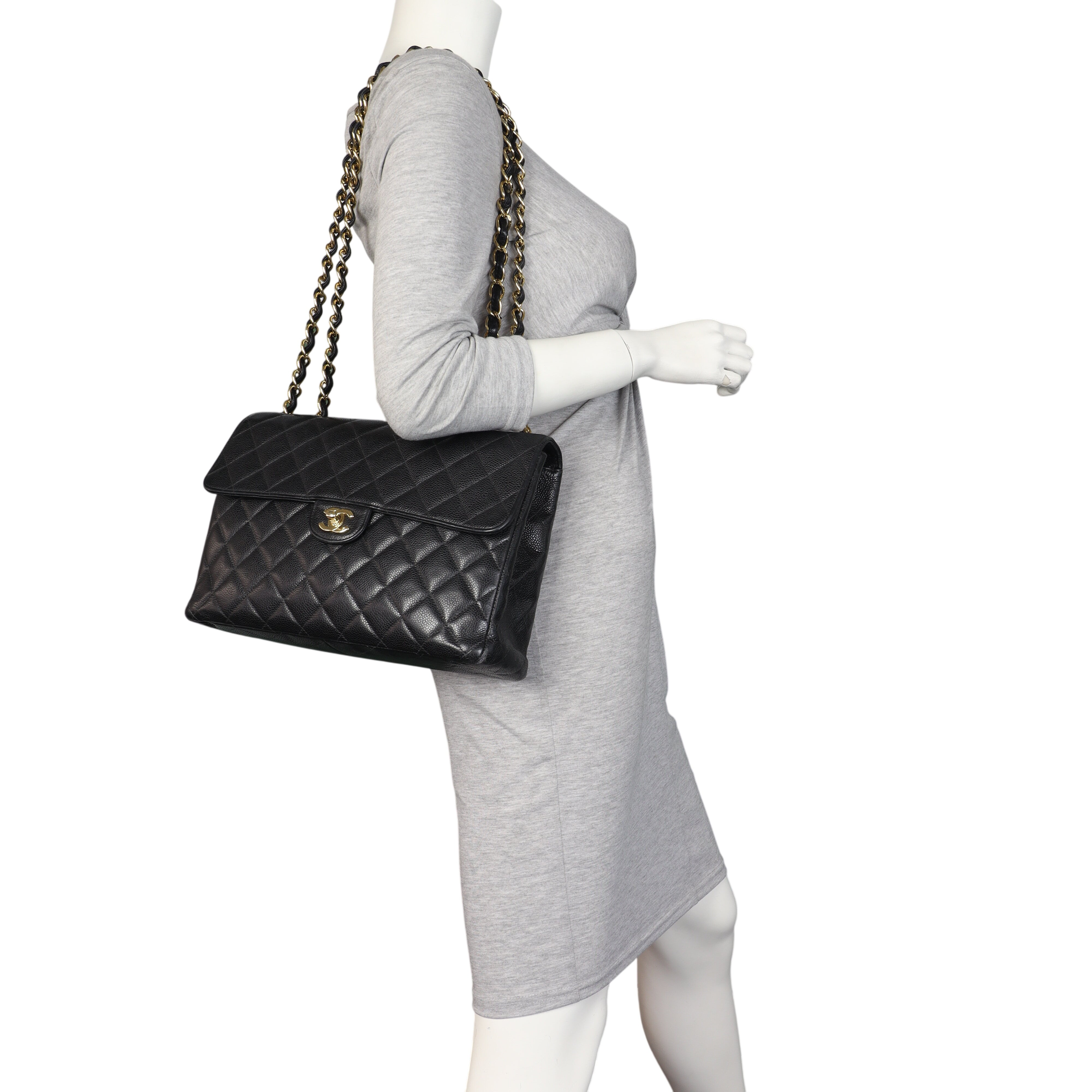 Chanel Classic Single Flap Jumbo Caviar