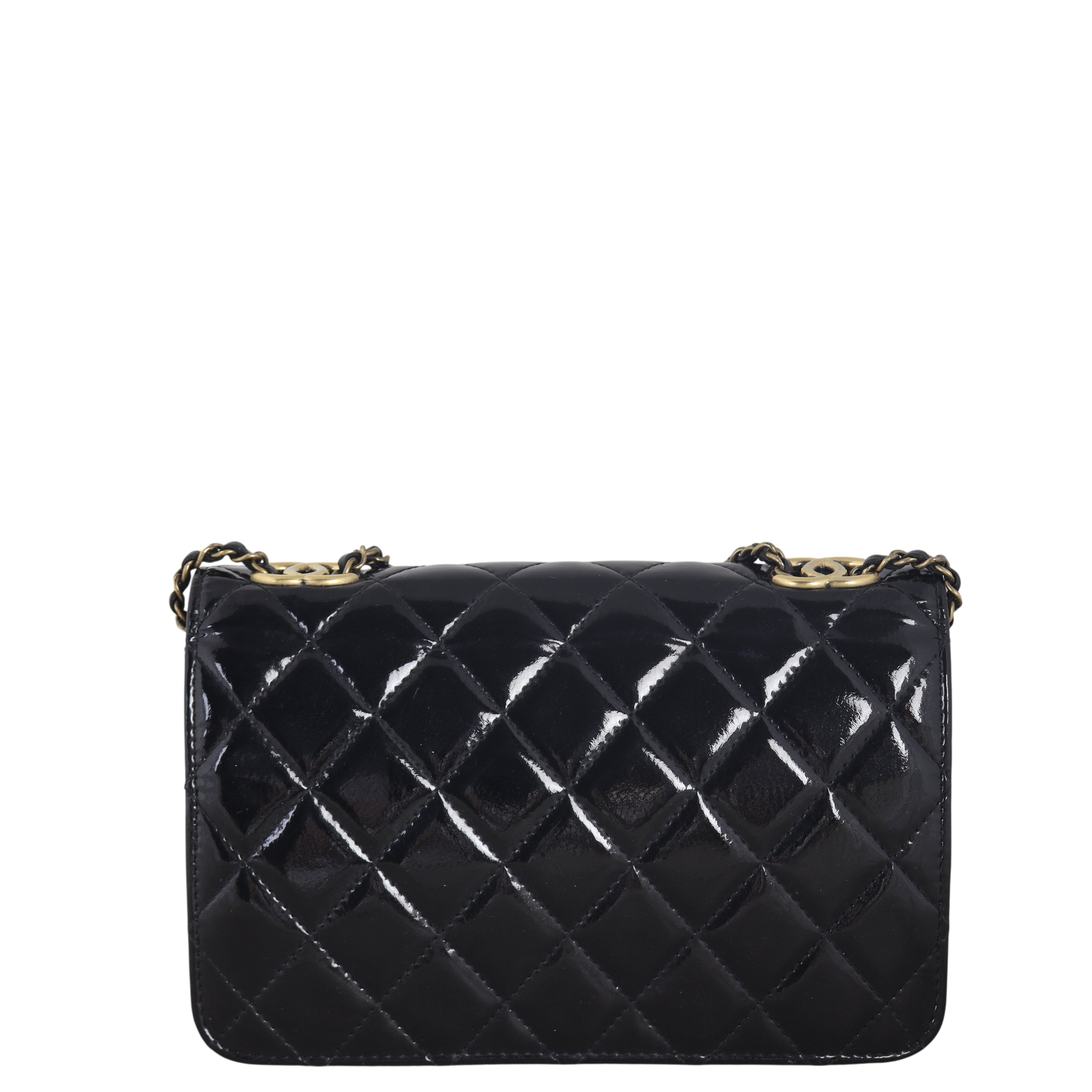 Chanel CC Eyelet Wallet On Chain Patent