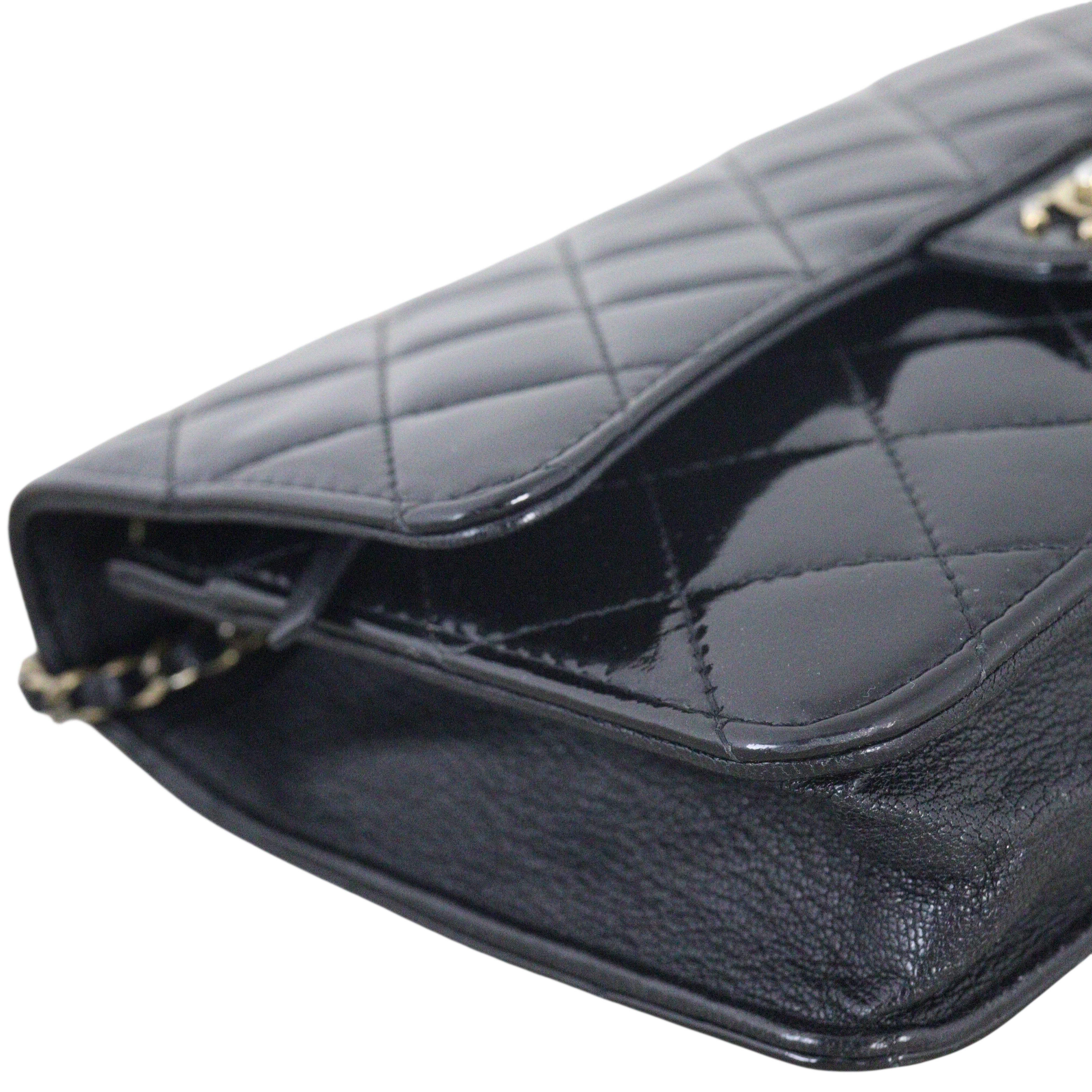 Chanel CC Eyelet Wallet On Chain Patent