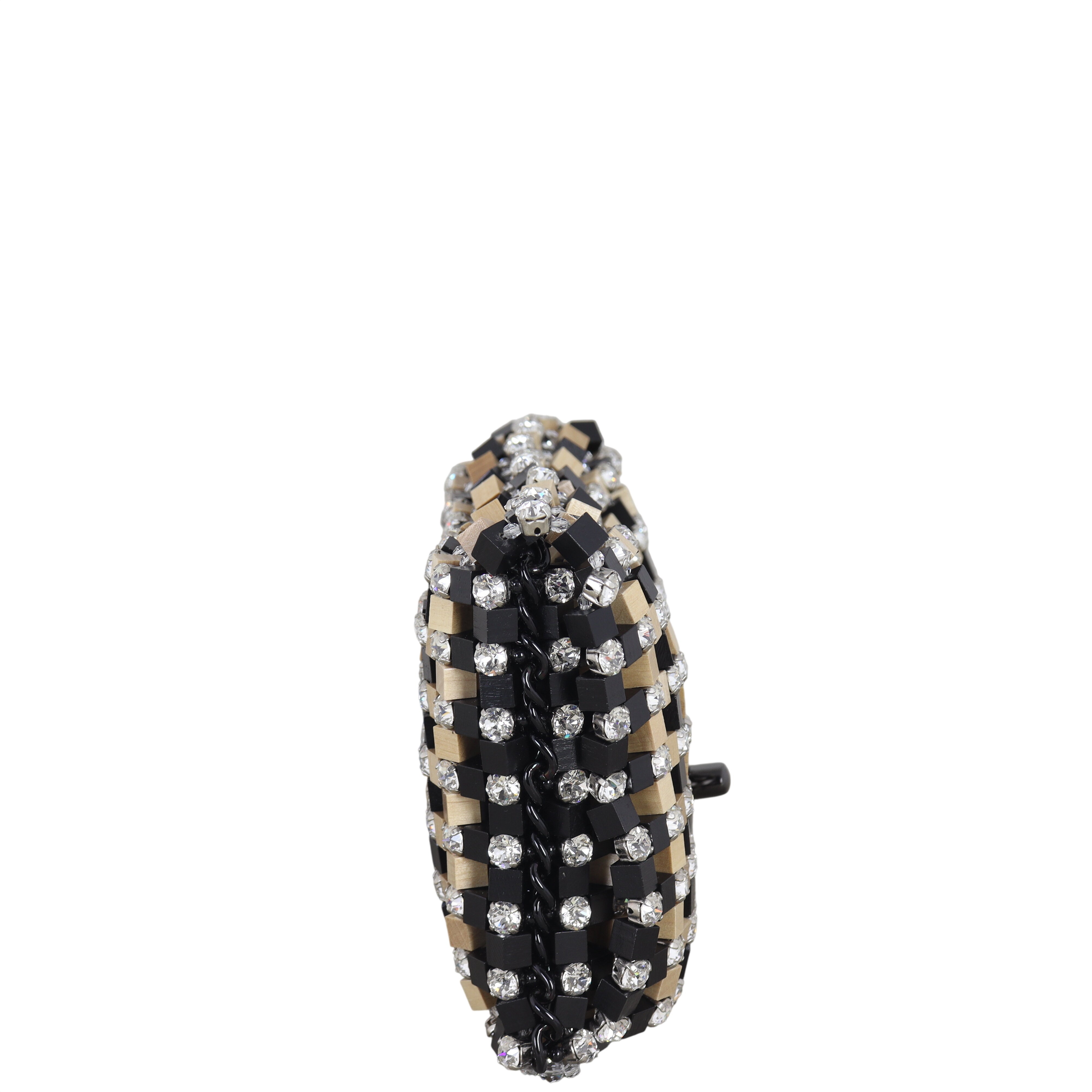 Chanel Metiers d'Art Crystal Wood Clutch on Chain