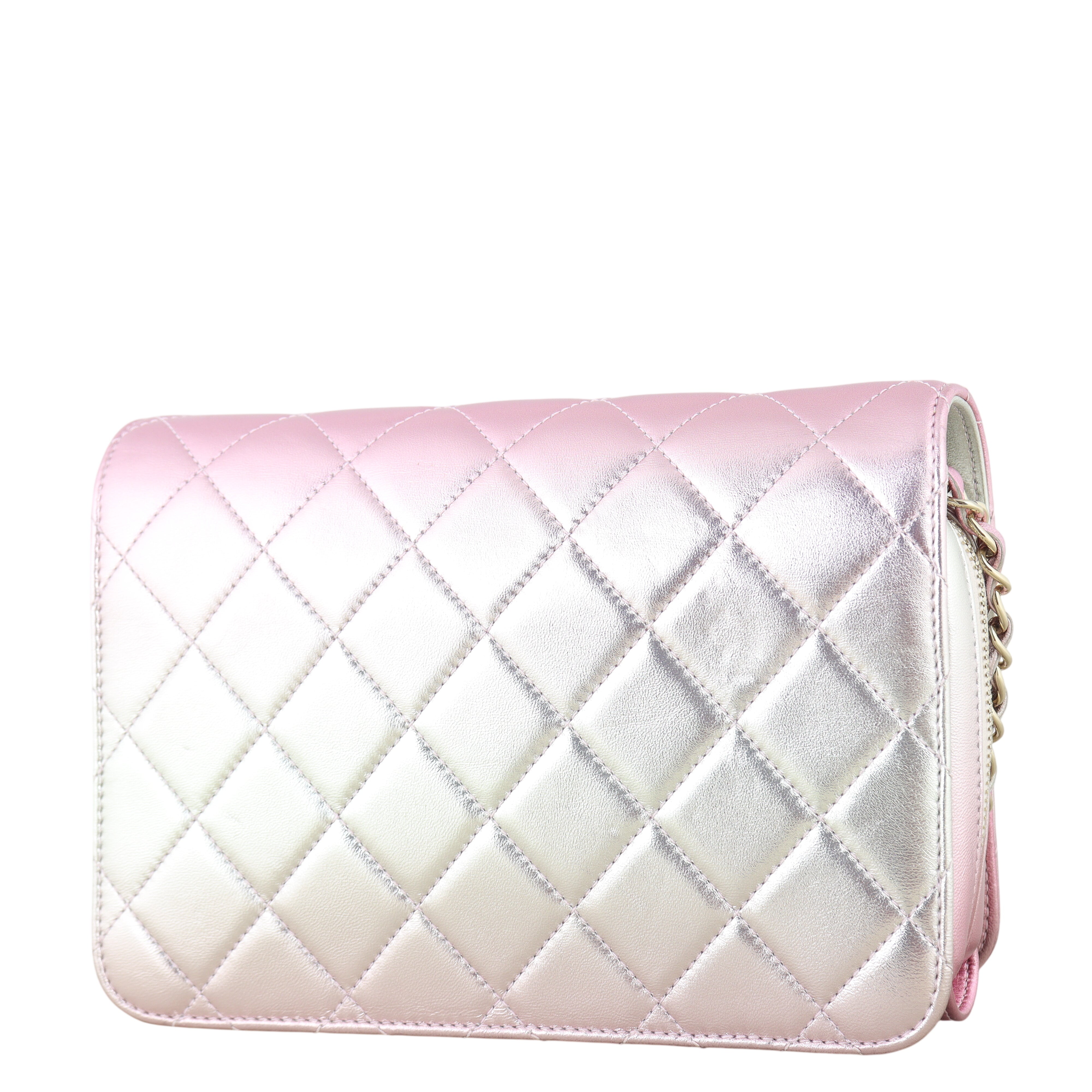 Chanel Like A Wallet Rainbow Metallic Flap Bag
