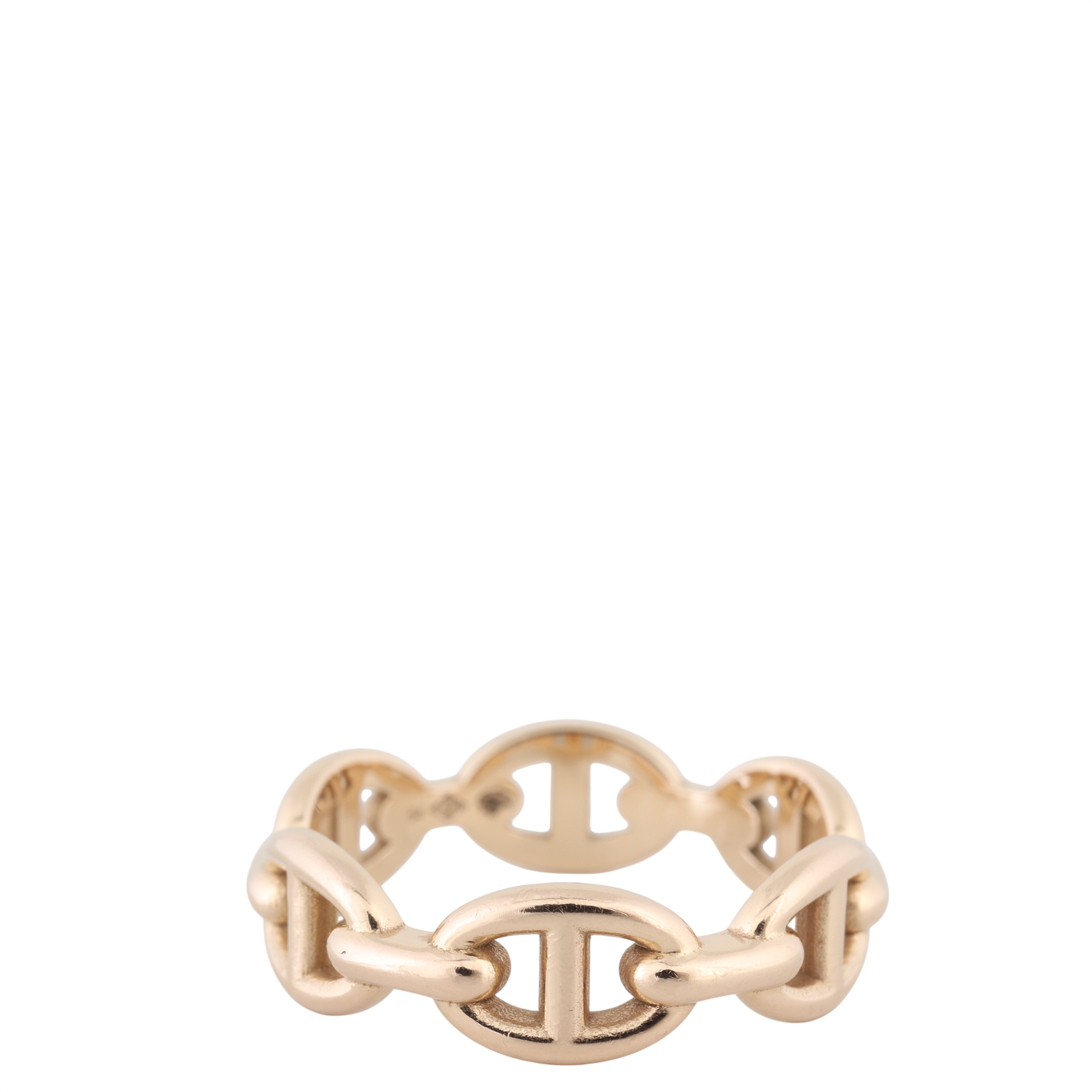 Hermes Chaine d'Ancre Enchainee 18k Rose Gold Ring