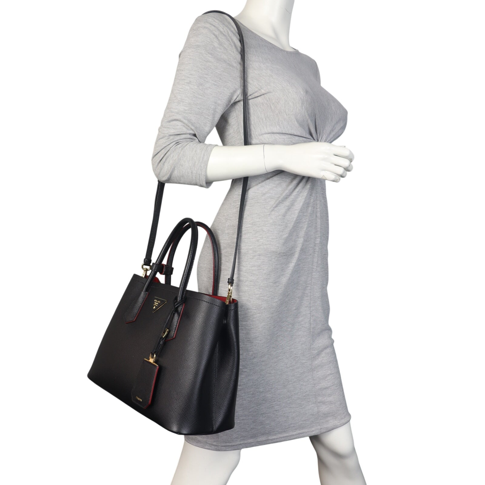 Prada Saffiano Cuir Double Bag Medium