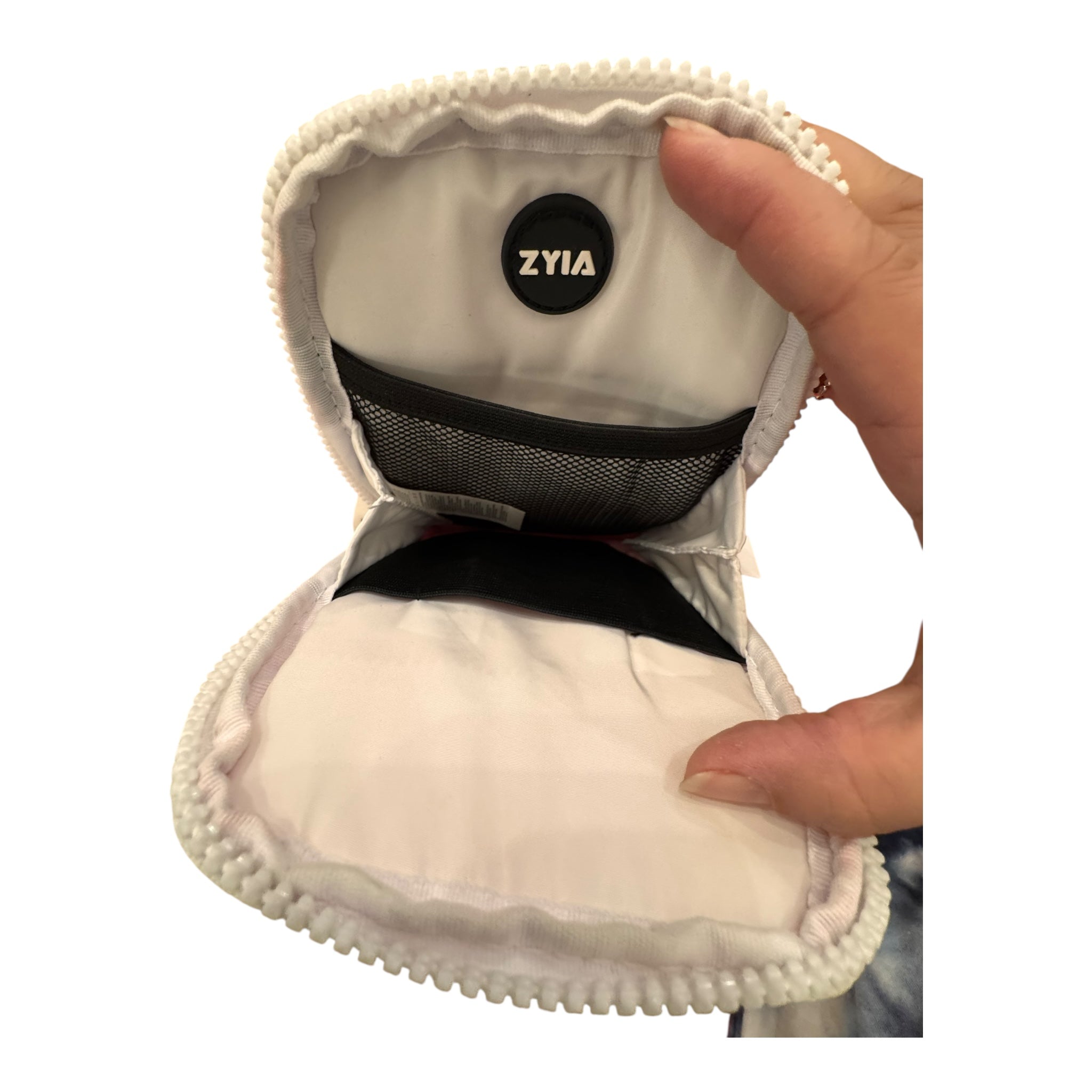 Handbag By Zyia In Pink & White, Size:Small