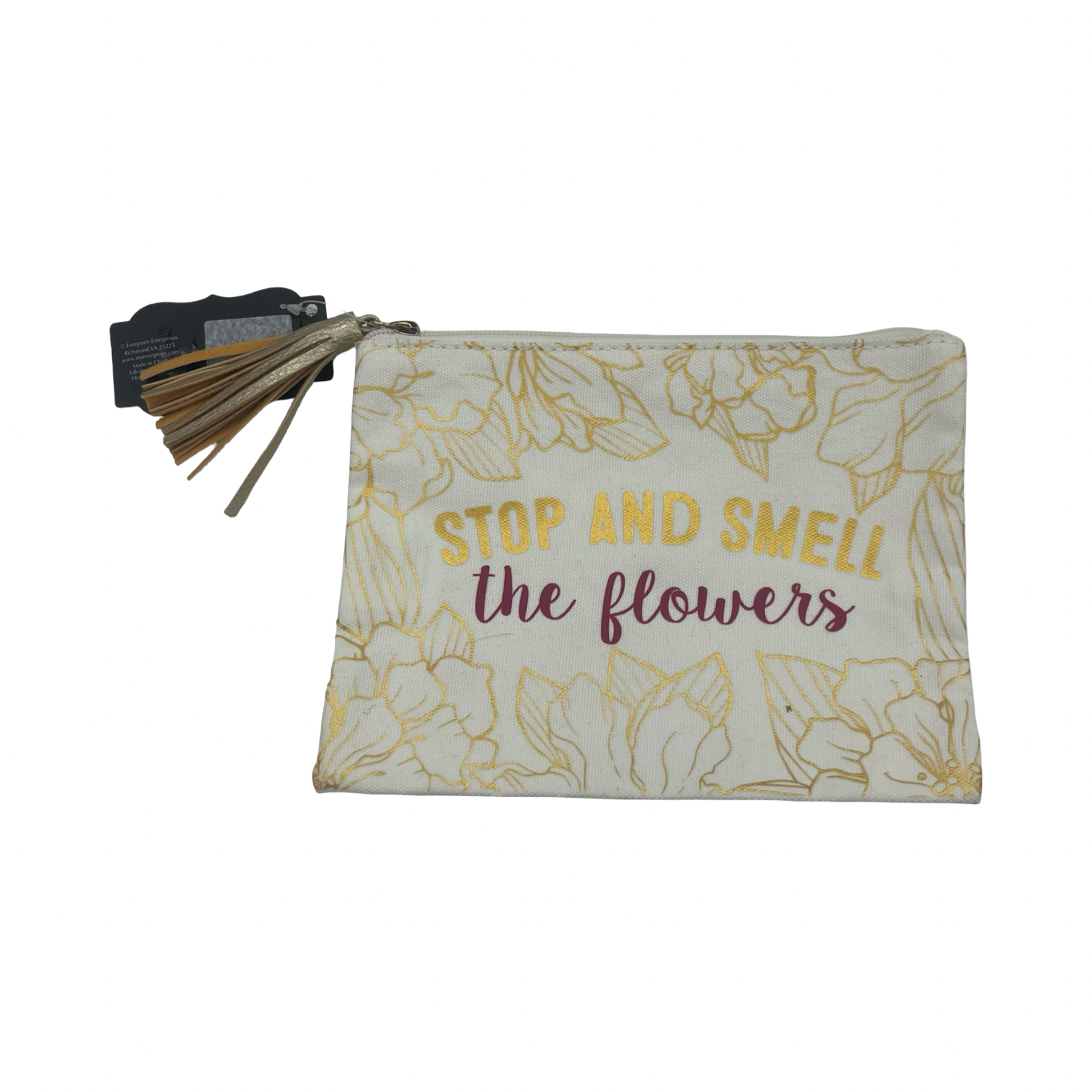 Makeup Bag By Clothes Mentor In Cream, Size:Medium