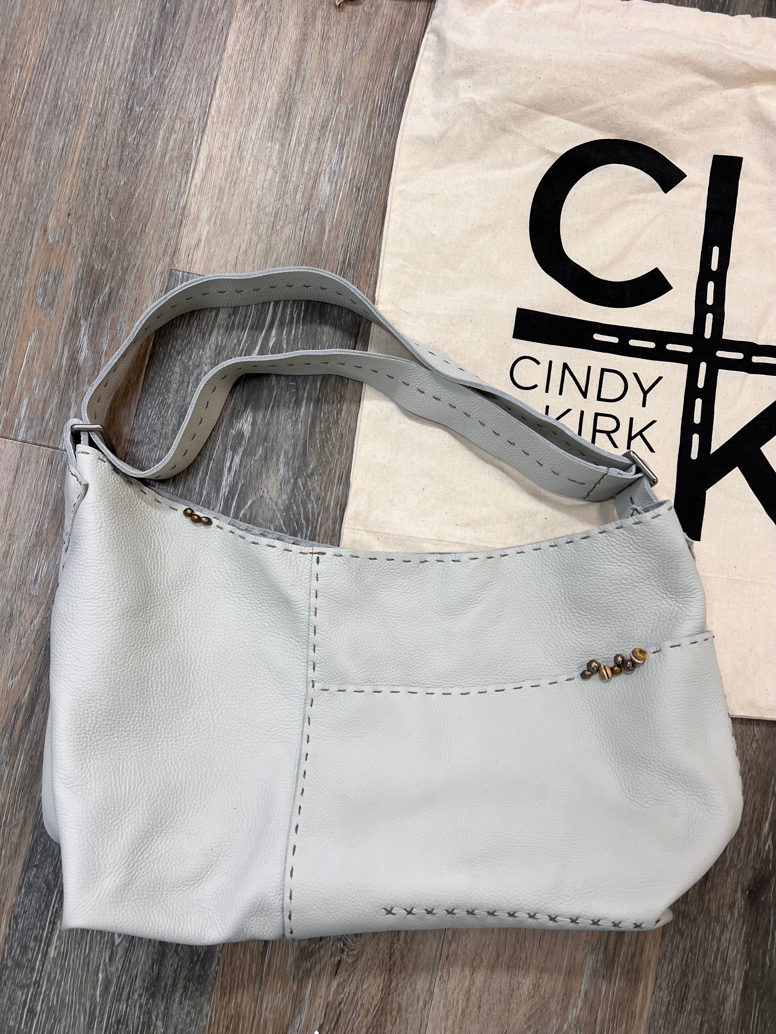 HANDBAG LEATHER by  Cindy Kirk In CREAM, Size: LARGE