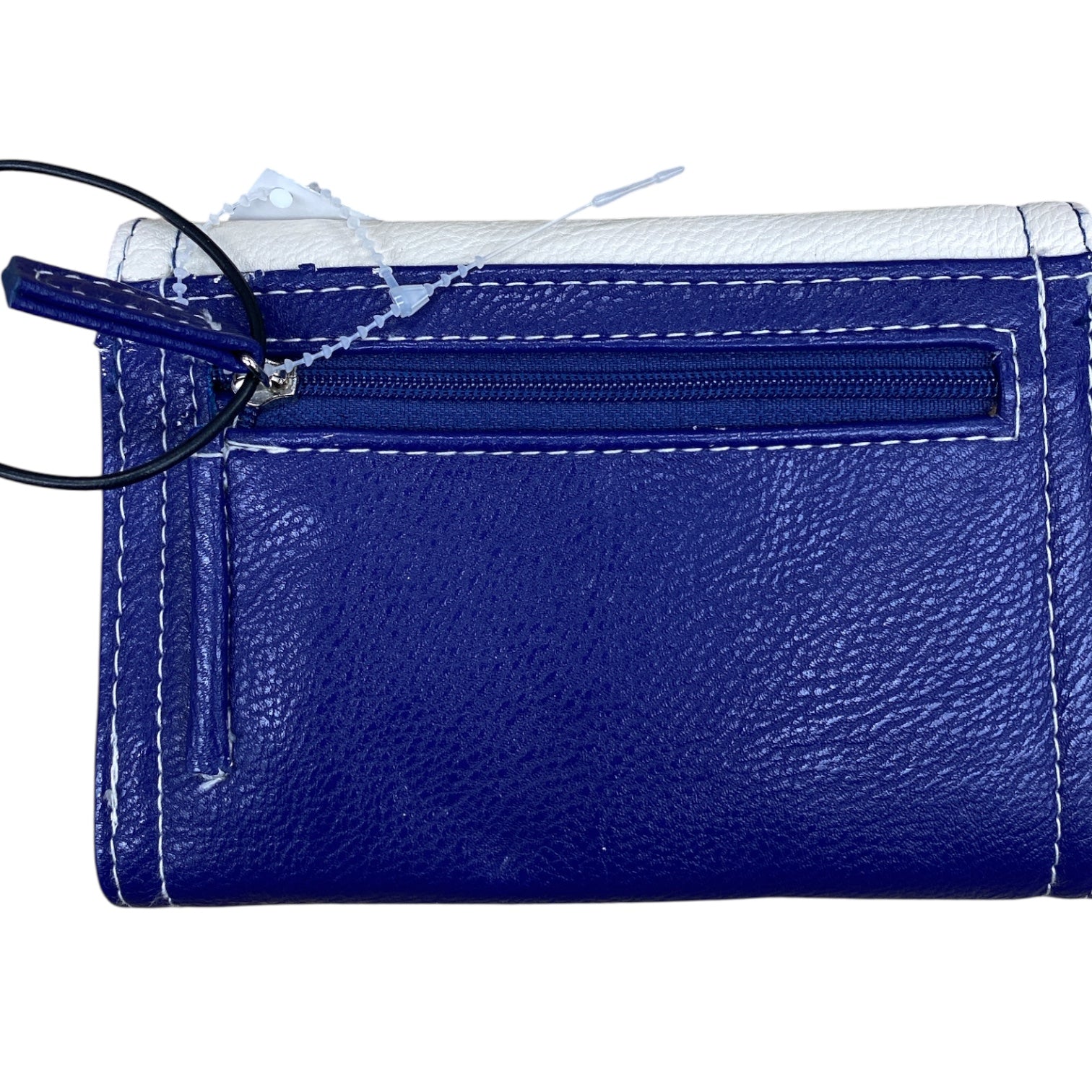 Wallet By Cmc In Blue & Cream, Size:Small