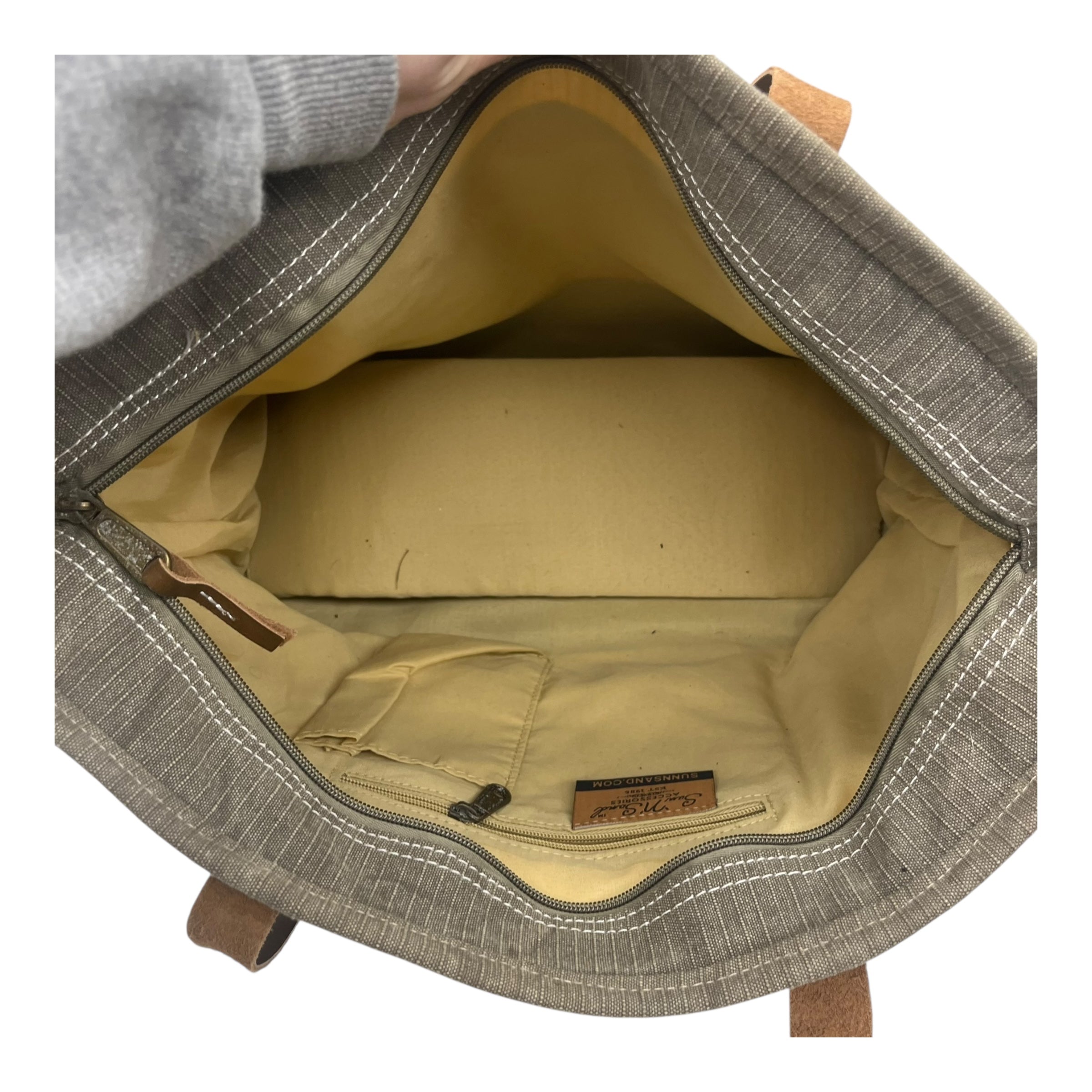 Tote By Clothes Mentor In Brown, Size:Large