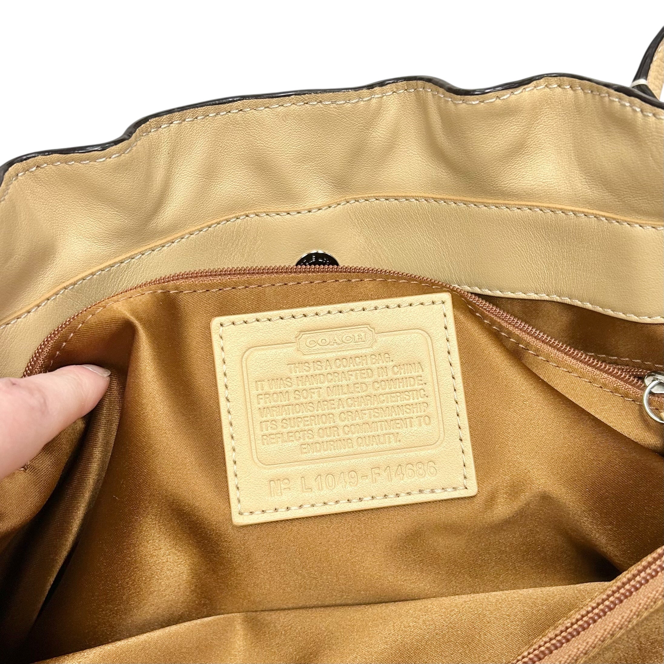 Handbag Designer By Coach, Size: Medium