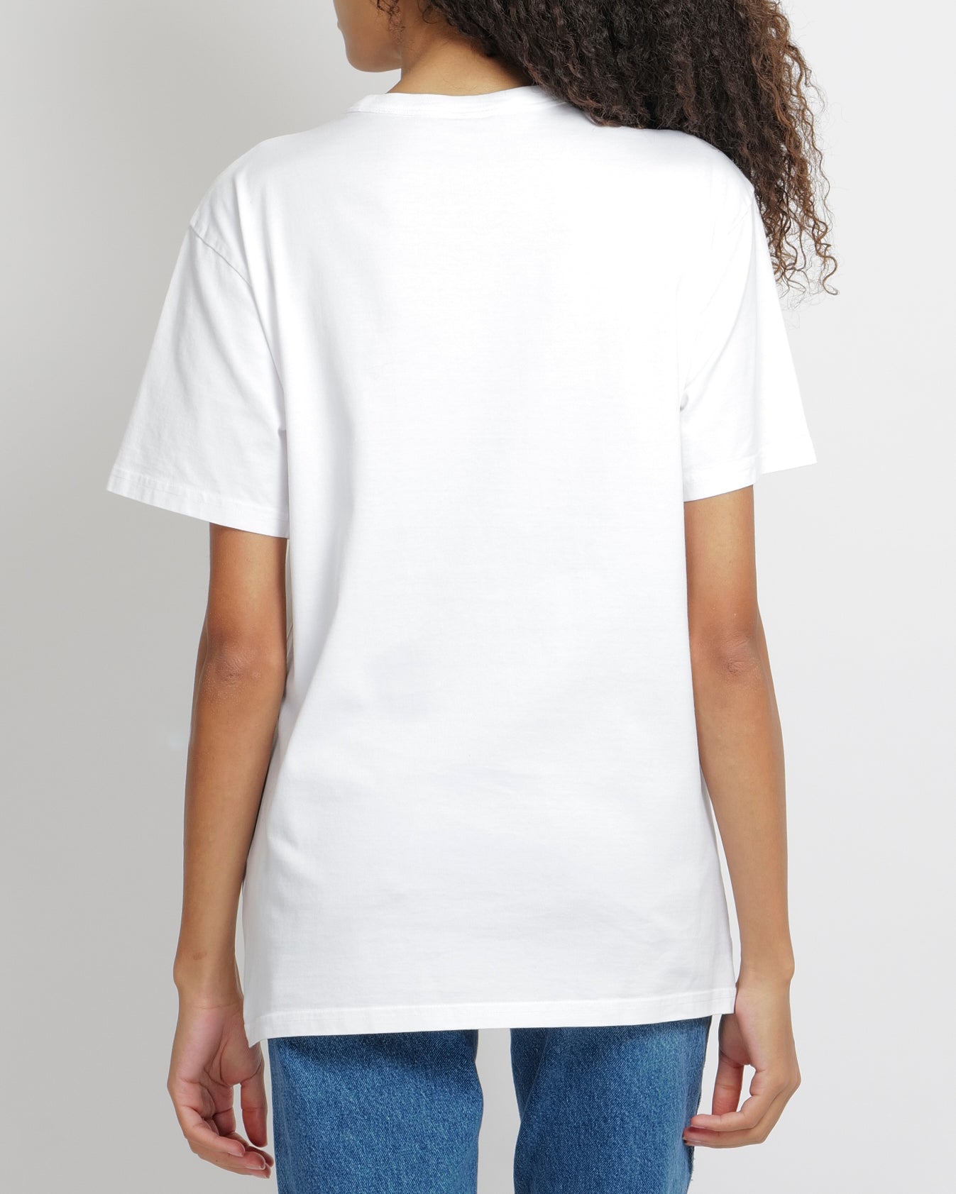 Christian Dior White Short-Sleeved Oversized T-Shirt with Grey Logo Print Size XS (UK 6)