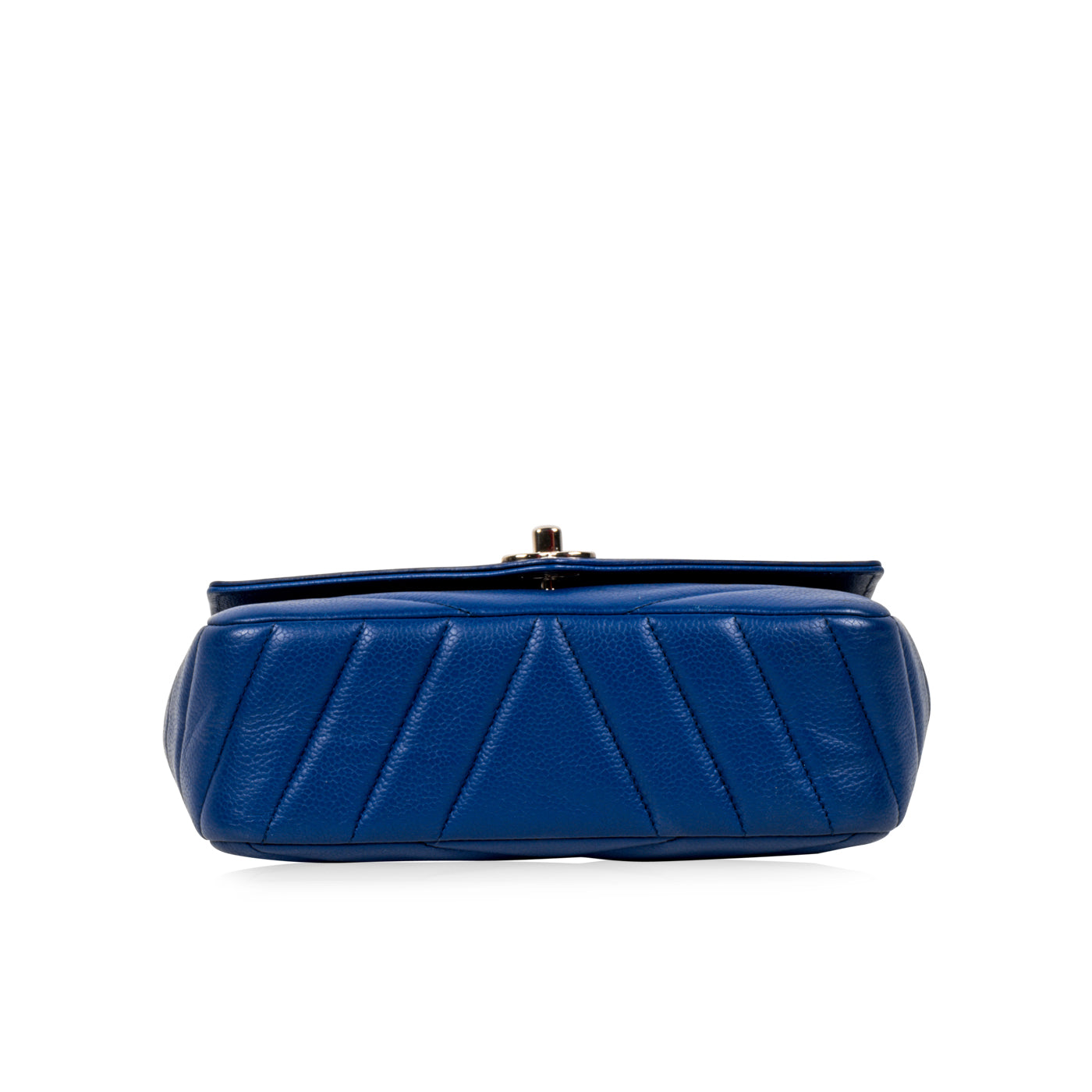 Blue Chevron Single Flap Bag