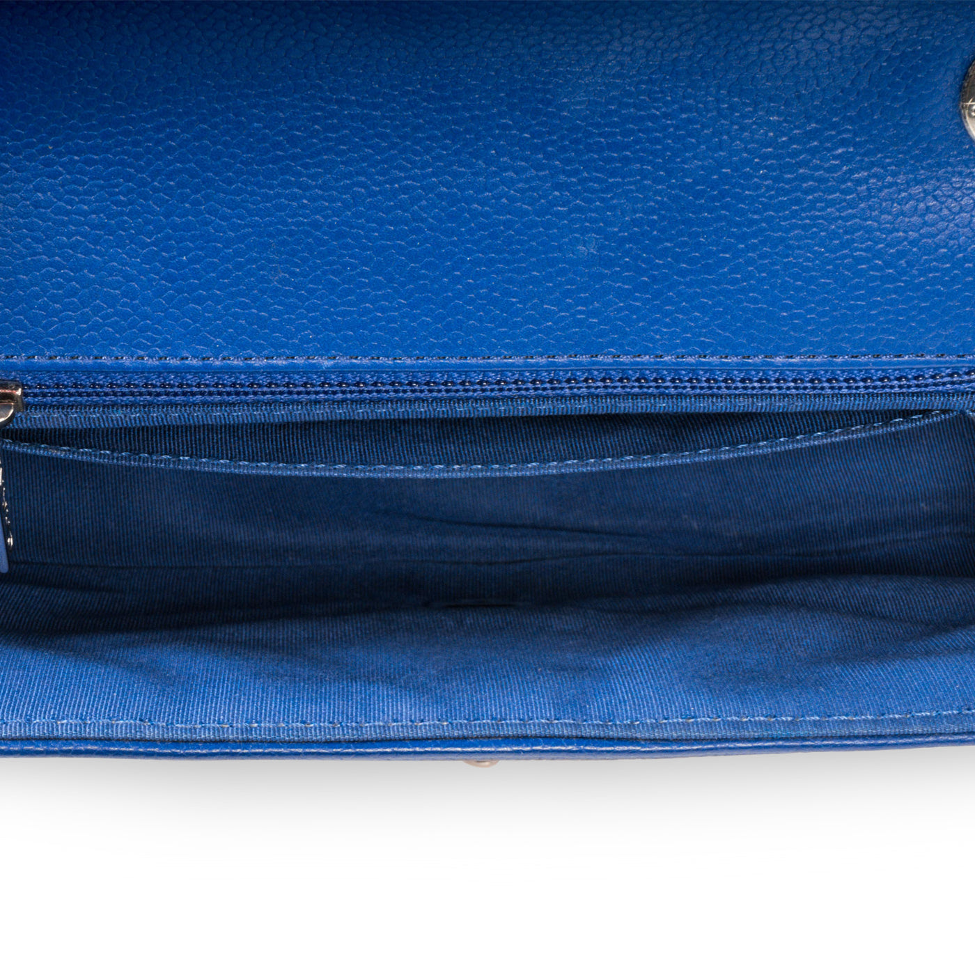 Blue Chevron Single Flap Bag