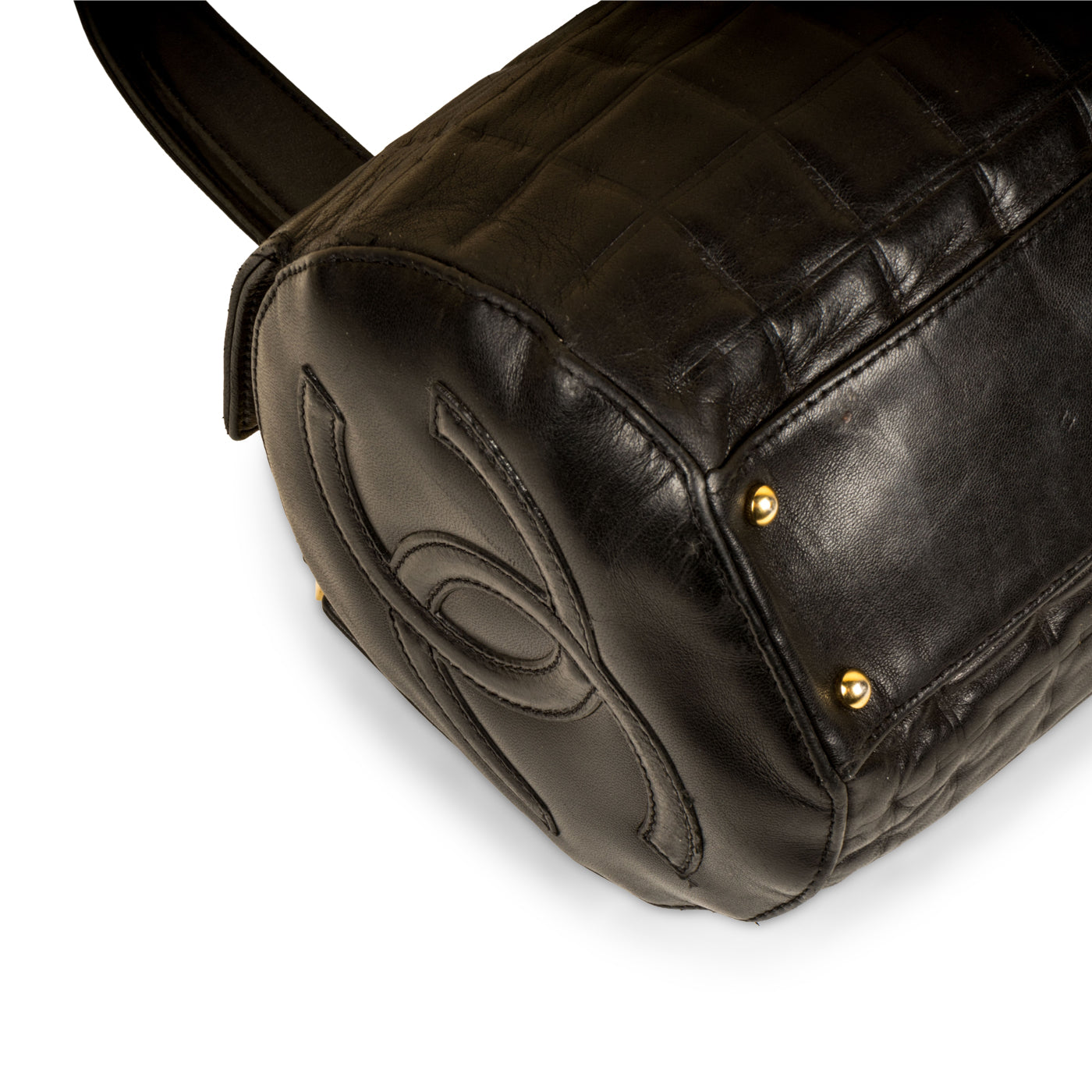 Vintage Quilted Bowler Tote