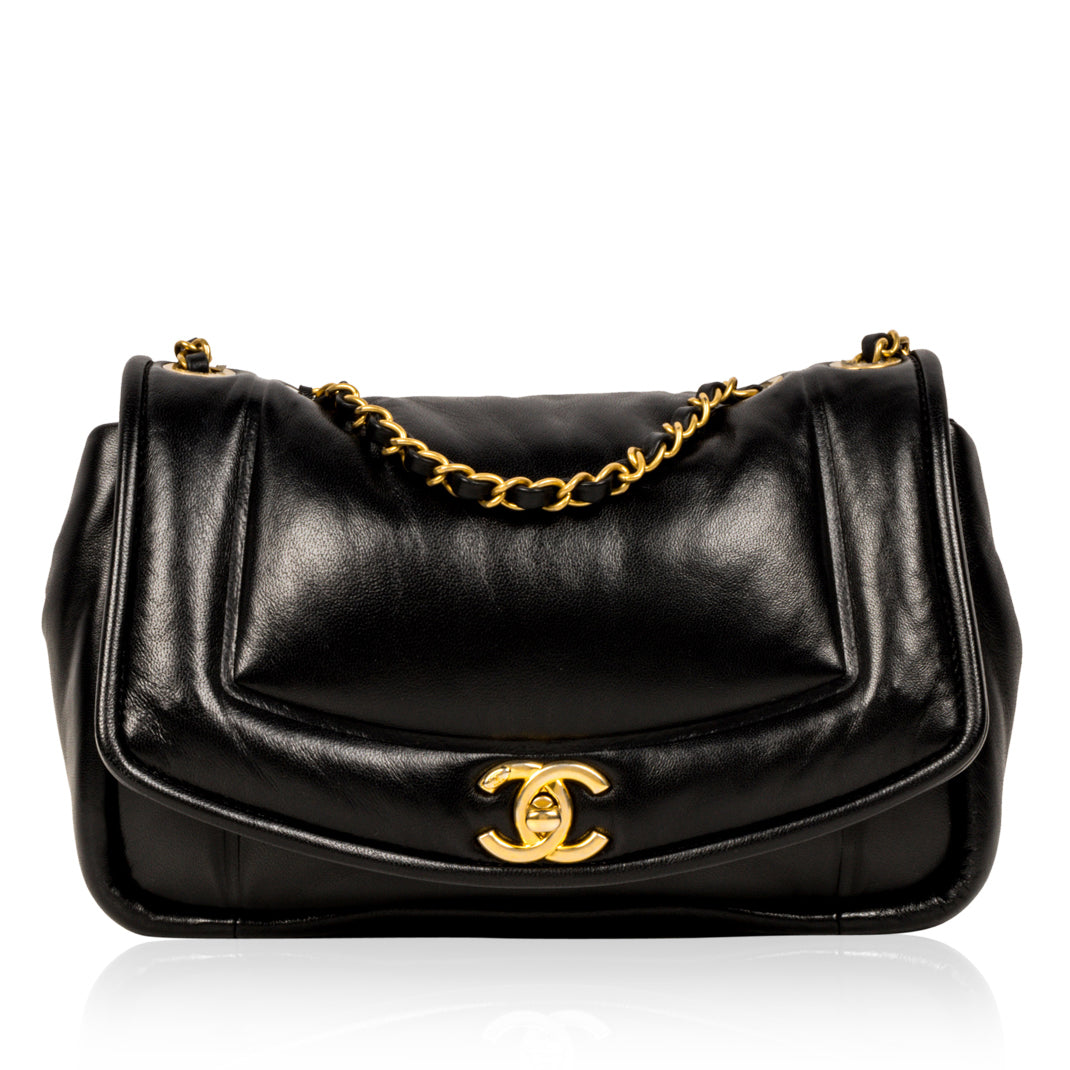 "Vintage" Puffy Flap Bag - Small