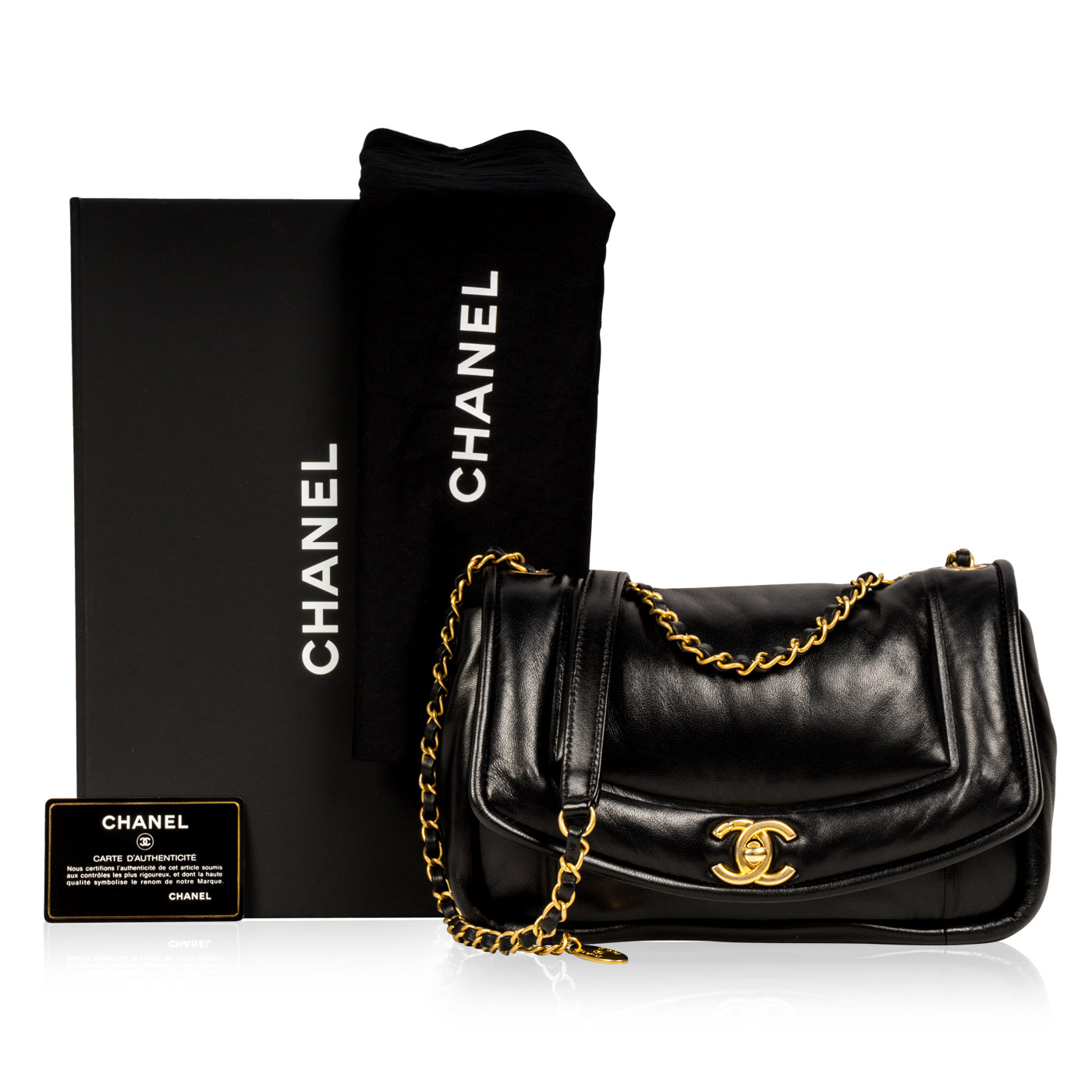 "Vintage" Puffy Flap Bag - Small
